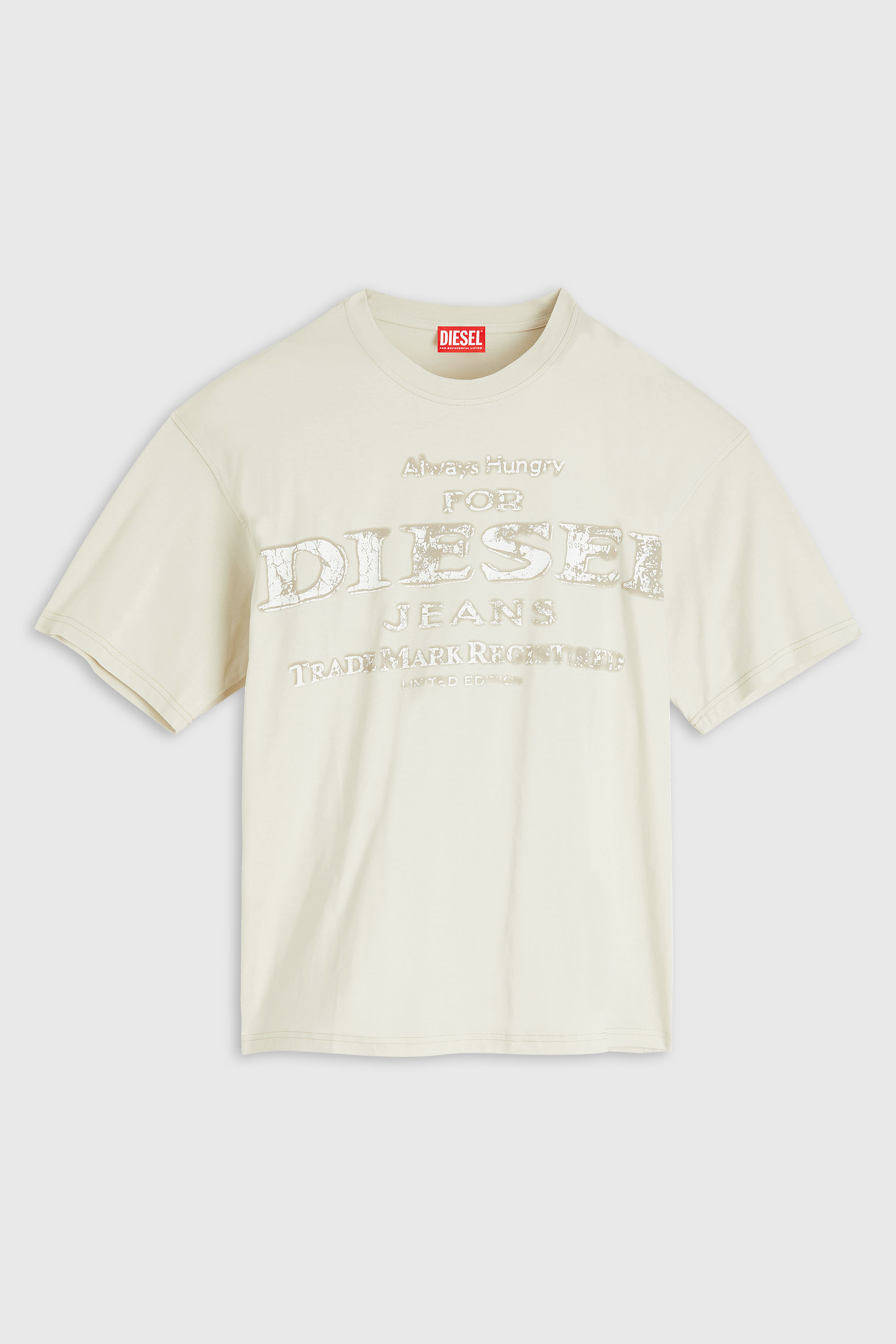 Diesel - T-BOXT-B4, Herren T-shirt mit Crack-Print-Logo in Wei&szlig; - 2