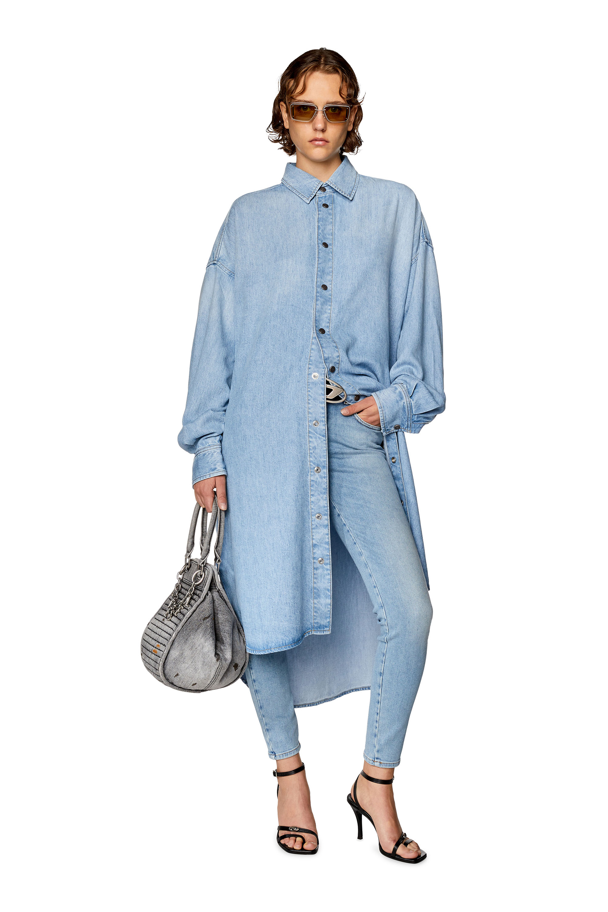 Diesel - 2018 SLANDY-LOW 09F87 Super skinny Jeans, Hellblau - Image 4