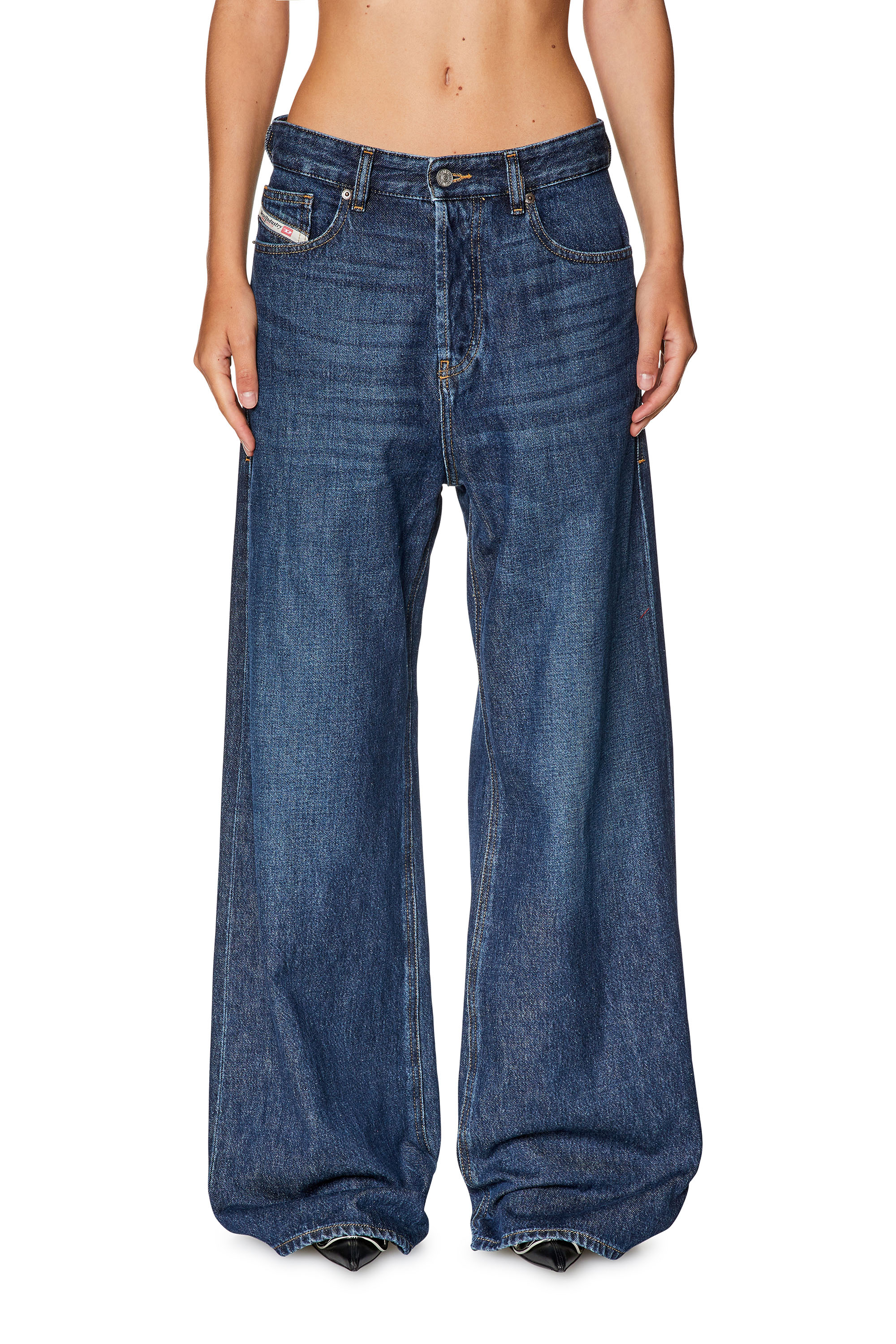 Diesel - Damen Relaxed Jeans 1996 D-Sire 09C03, Dunkelblau - 3