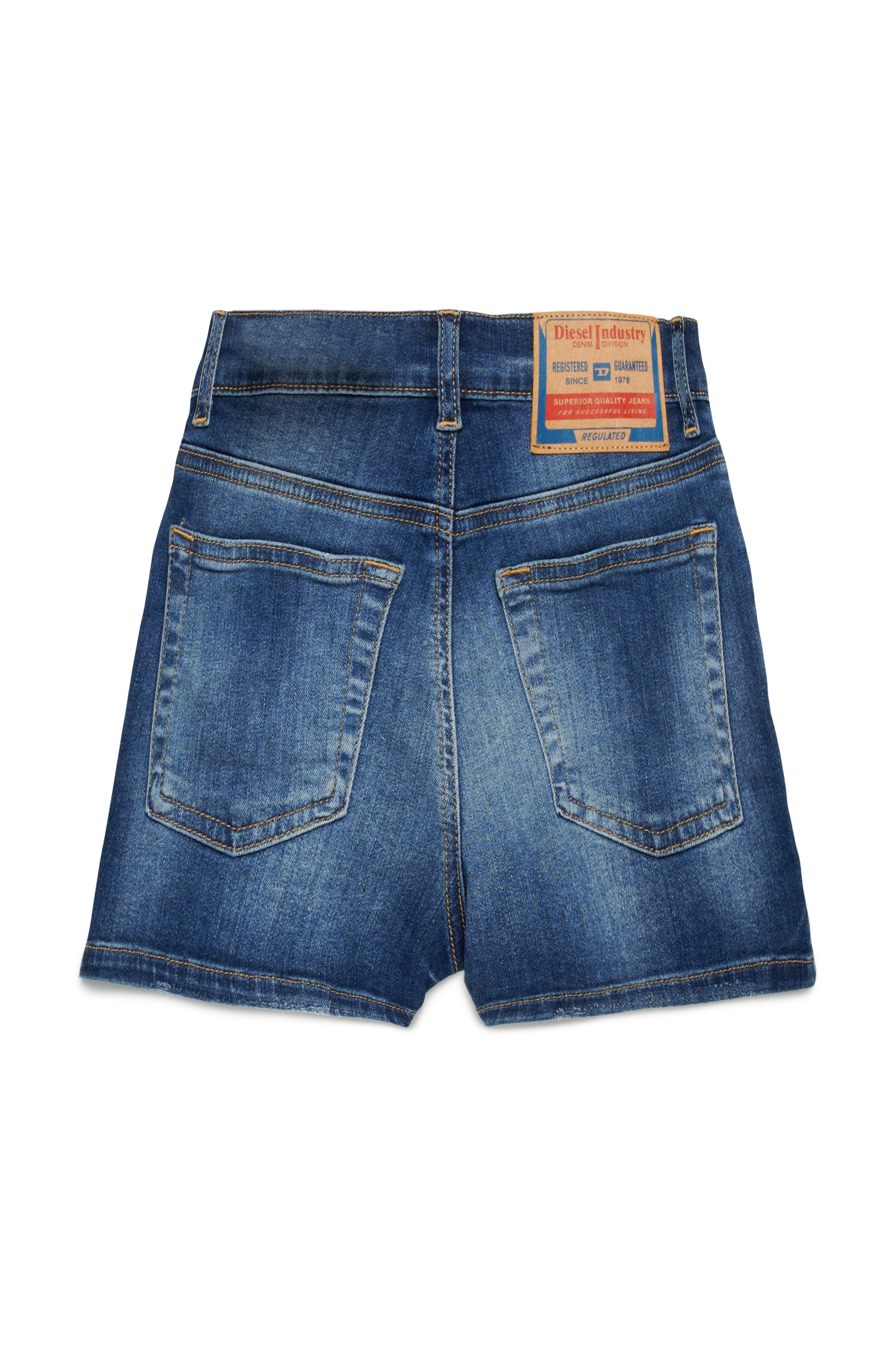 Diesel - PBOYSHORT-S, Damen Shorts aus Rip&Repair-Denim in Dunkelblau - 2