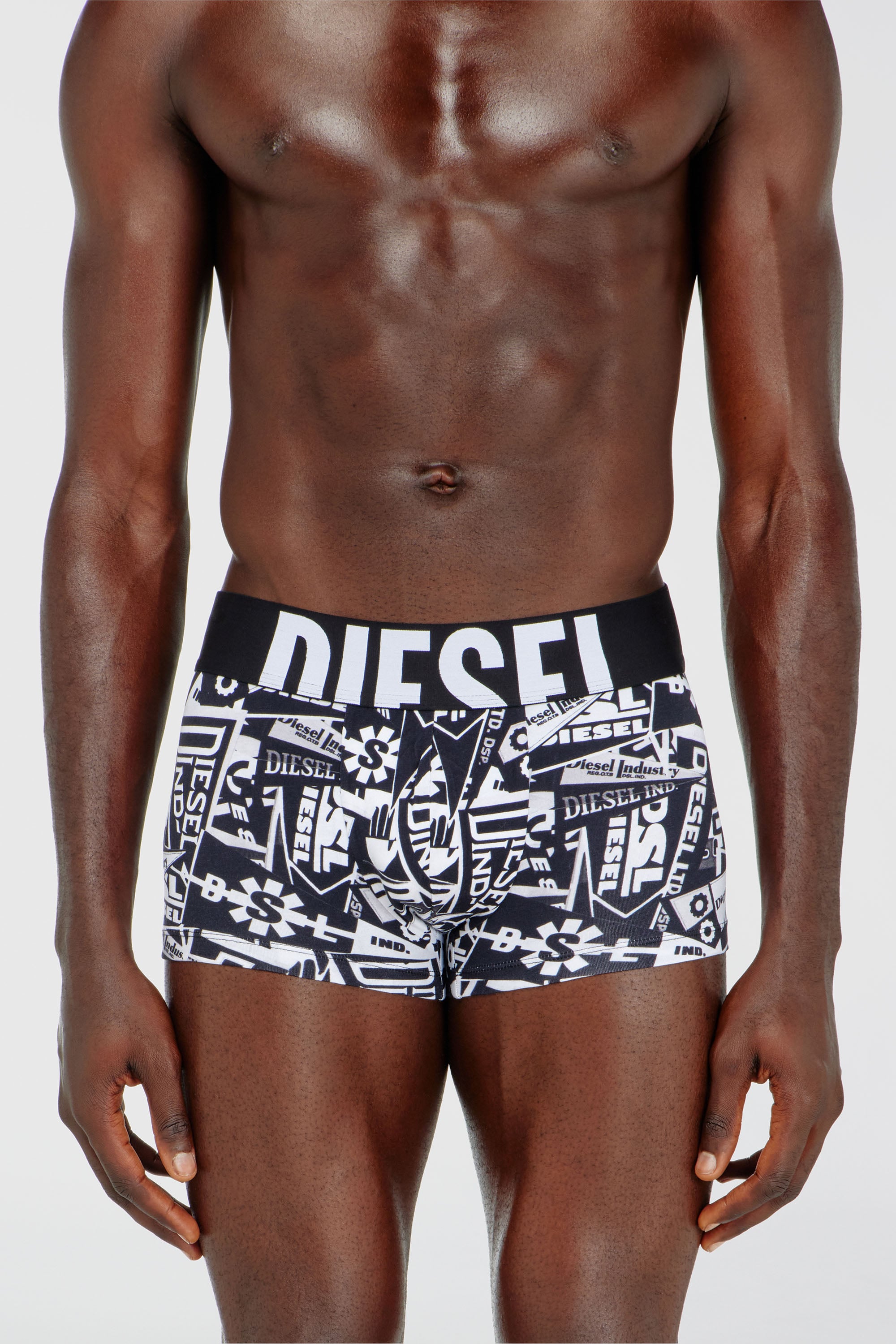 Diesel - UMBX-DAMIENTHREEPACK-5.5EL, Herren Dreierpack Boxershorts mit Flaggen-Print in Schwarz/Weiss - 2