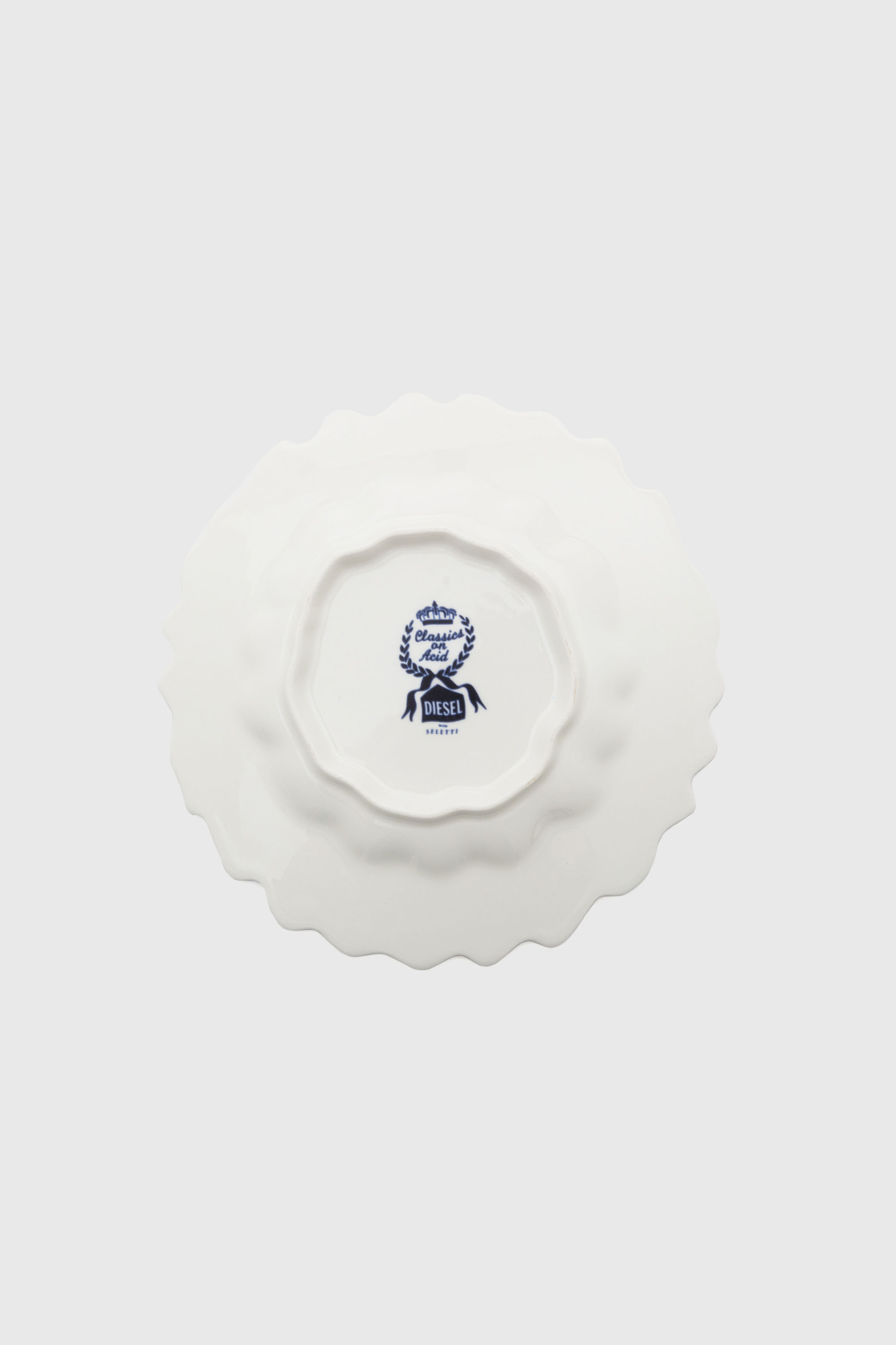 Diesel - 11232 DESSERT PLATE IN PORCELAIN "CLASSI, Unisex Dessertteller aus Porzellan in Weiss/Blau - 2