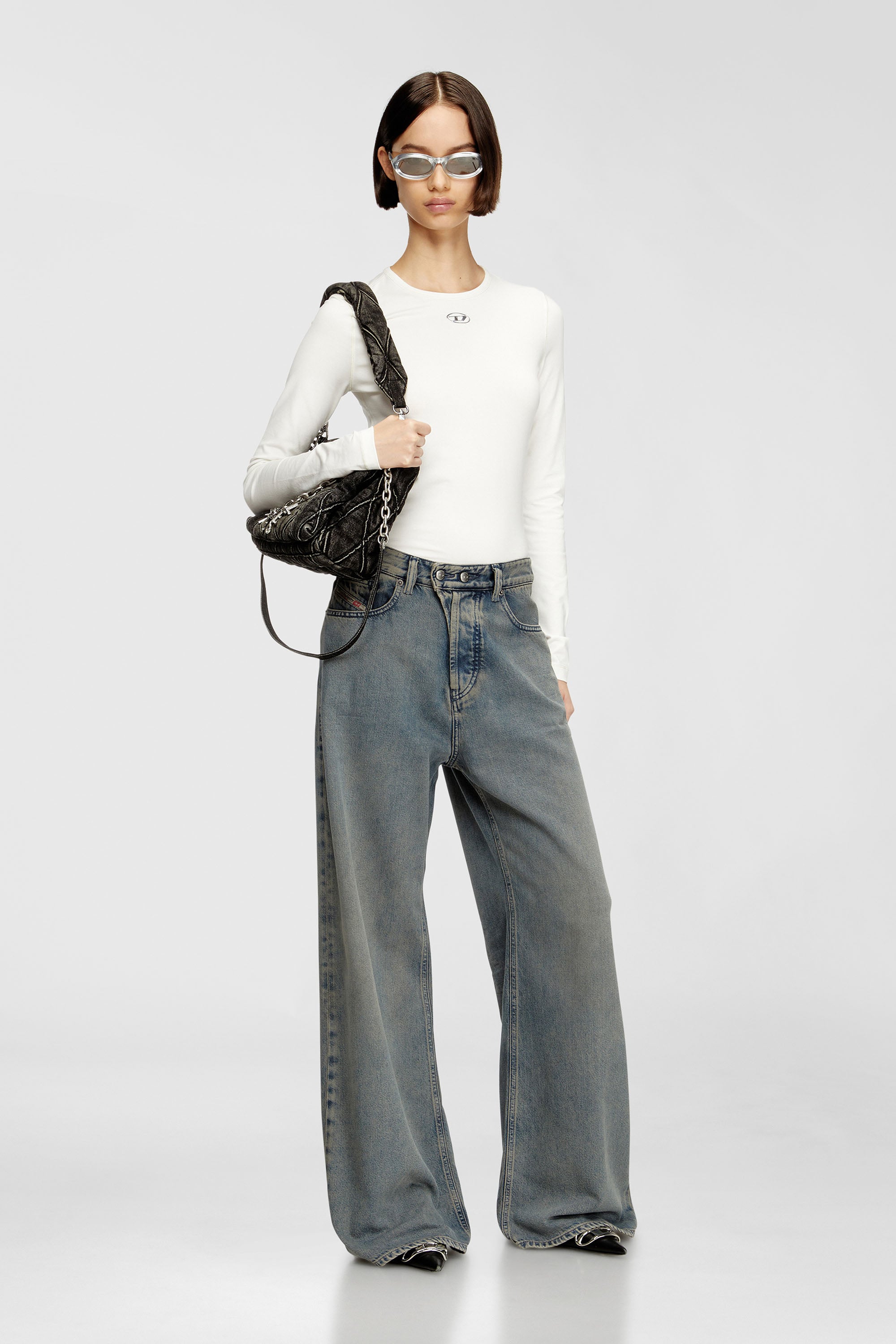 Diesel - Damen Relaxed Jeans 1996 D-Sire 09N24, Mittelblau - 1