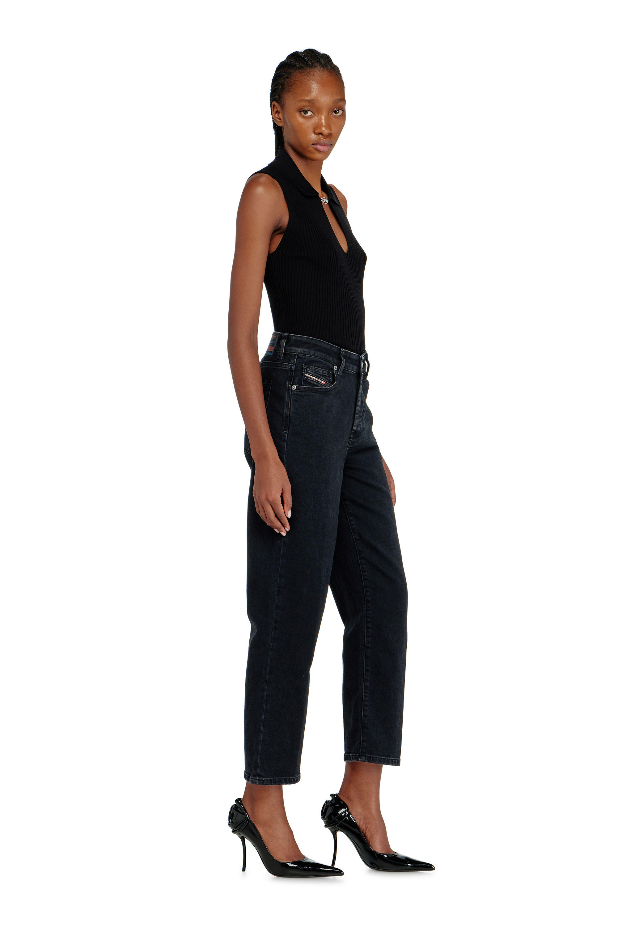 Diesel - Damen Regular Jeans 1981 D-Went 09N89, Schwarz/Dunkelgrau - 2