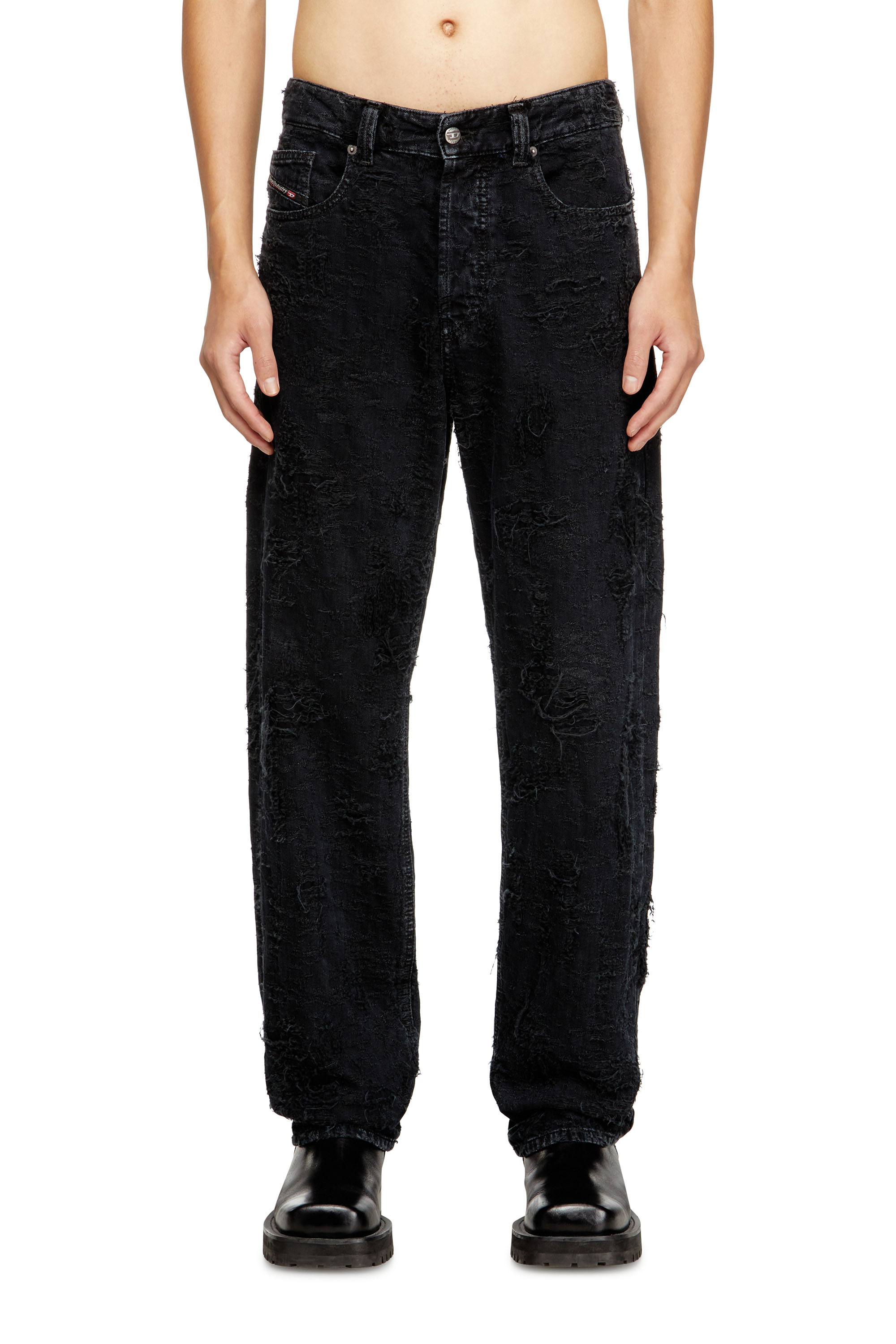 Diesel - Herren Regular Jeans 2024 D-Macs 007BW, Schwarz/Dunkelgrau - 1