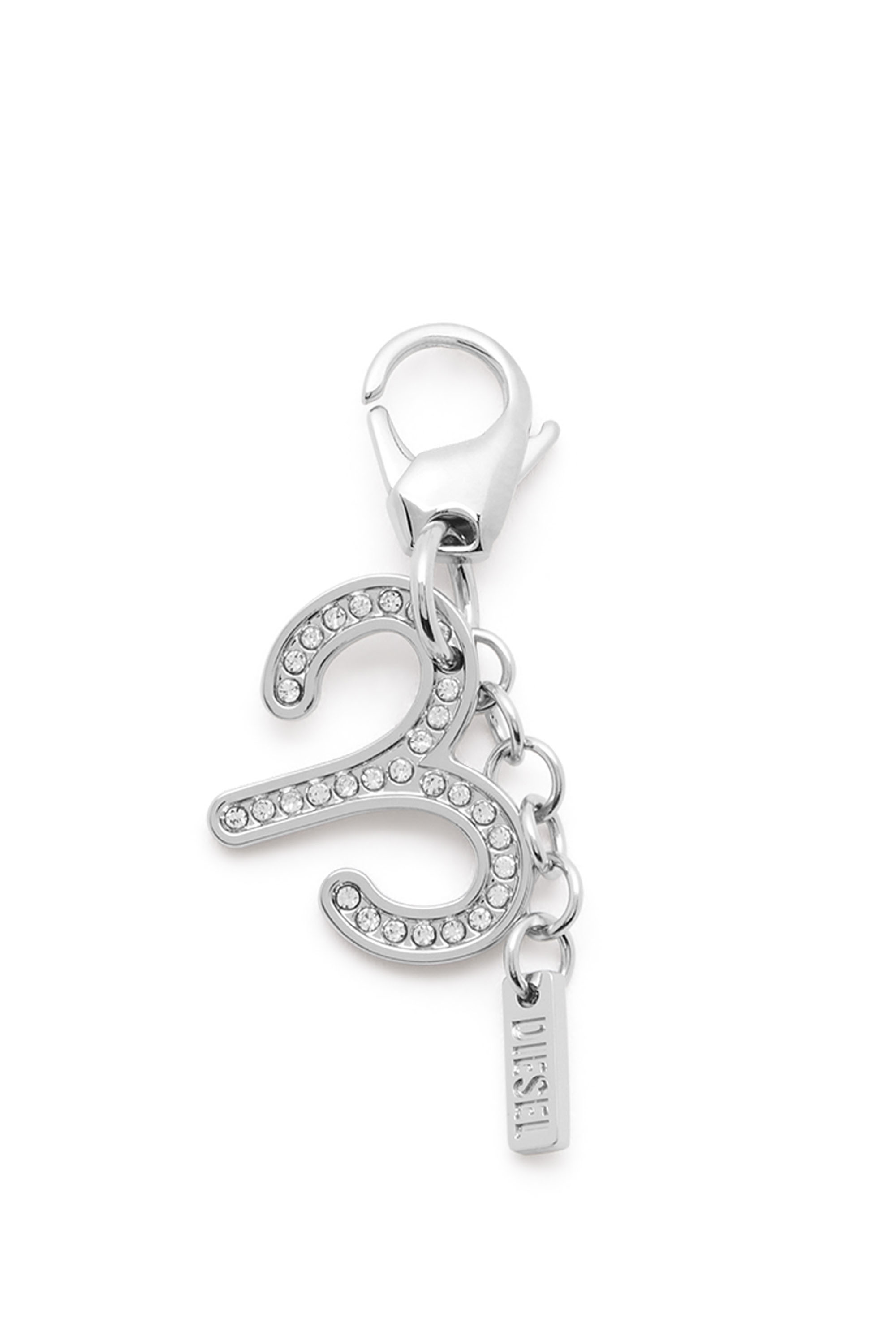 Diesel - CHARM ARIES, Unisex Metall-Anh&auml;nger &bdquo;Aries&ldquo; mit Strasssteinen in Silber - 1