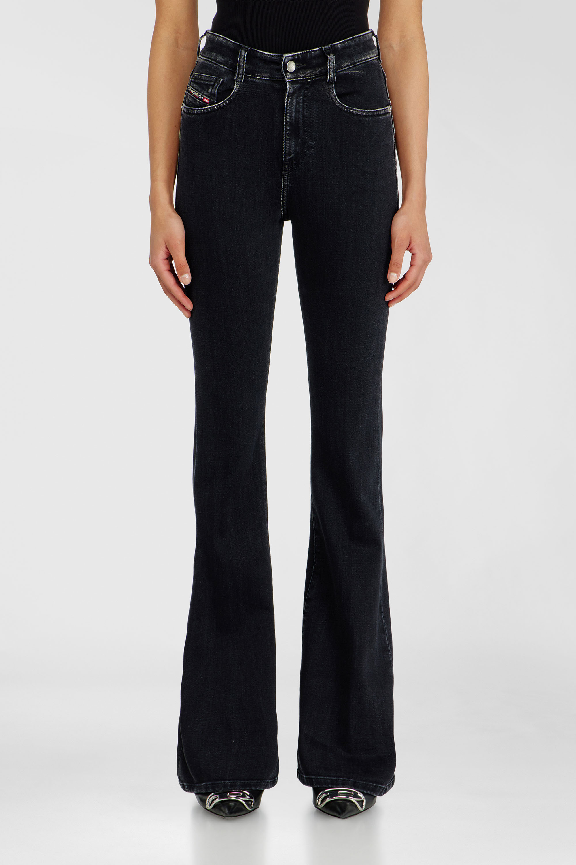 Diesel - Damen Bootcut Jeans 1973 D-Partt 09P75, Schwarz/Dunkelgrau - 4