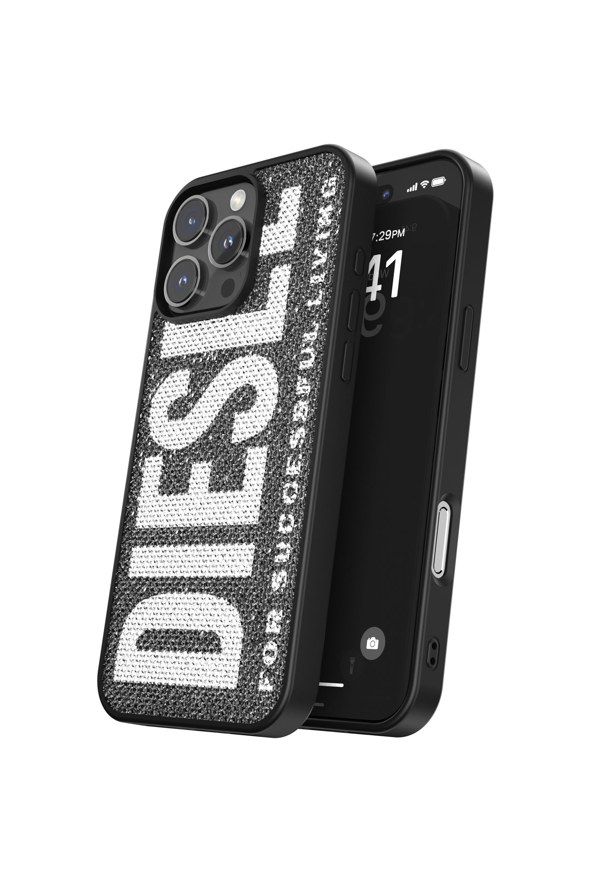 Diesel - 60186 MOULDED CASE, Unisex Swarovski Crystal Case for iP 16 Pro Max in Schwarz - 3