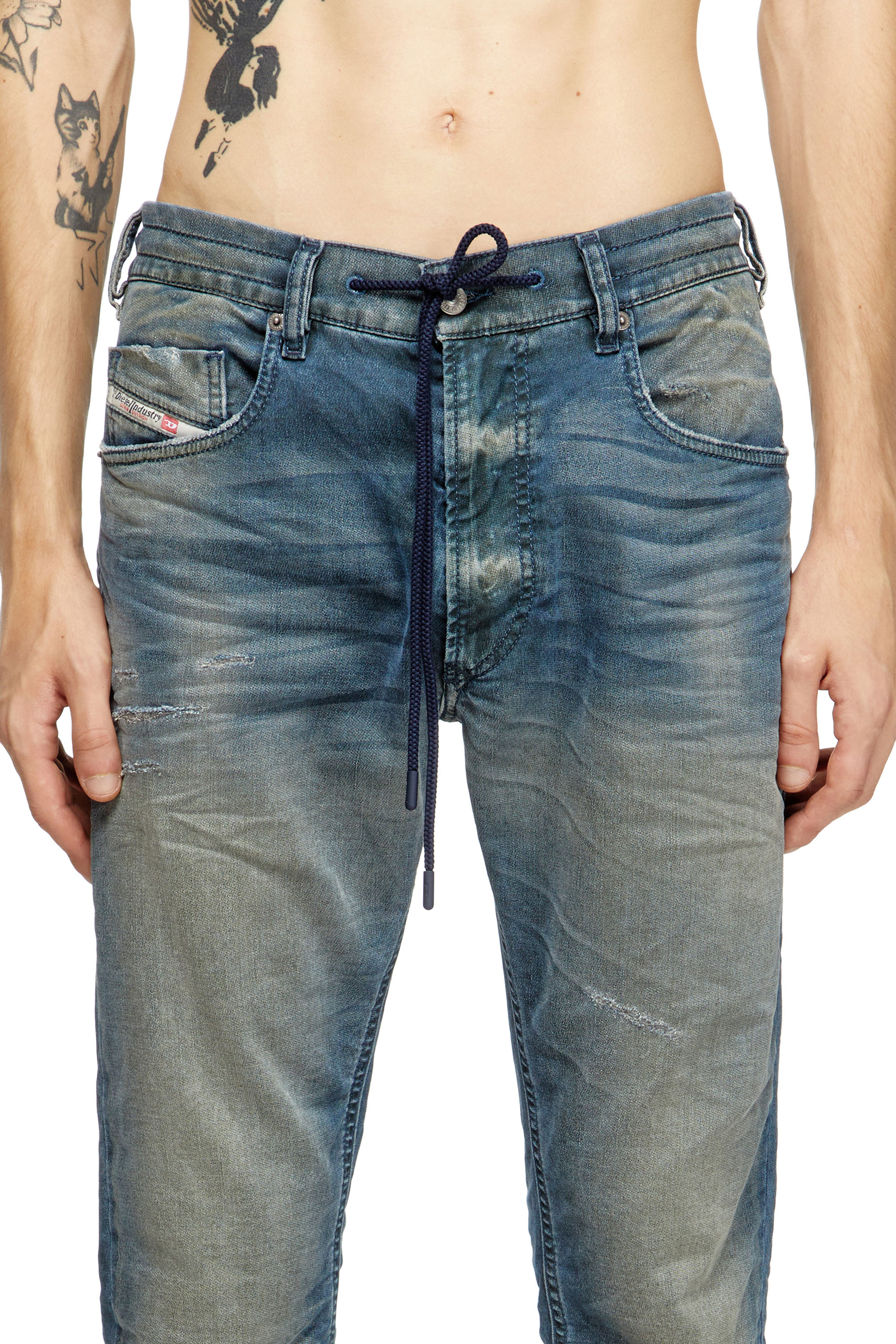 Diesel - Man's Regular 2032 D-Krooley Joggjeans® 068SC, Dark Blue - 5