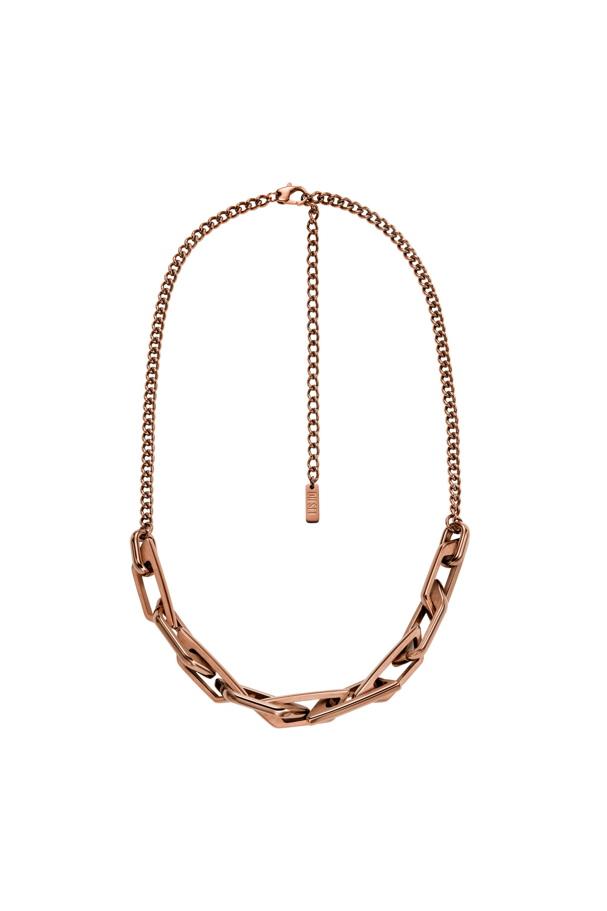 Diesel - DX1646200 JEWELLERY, Unisex Edelstahlkettenglieder-Halskette in Bronze - 1