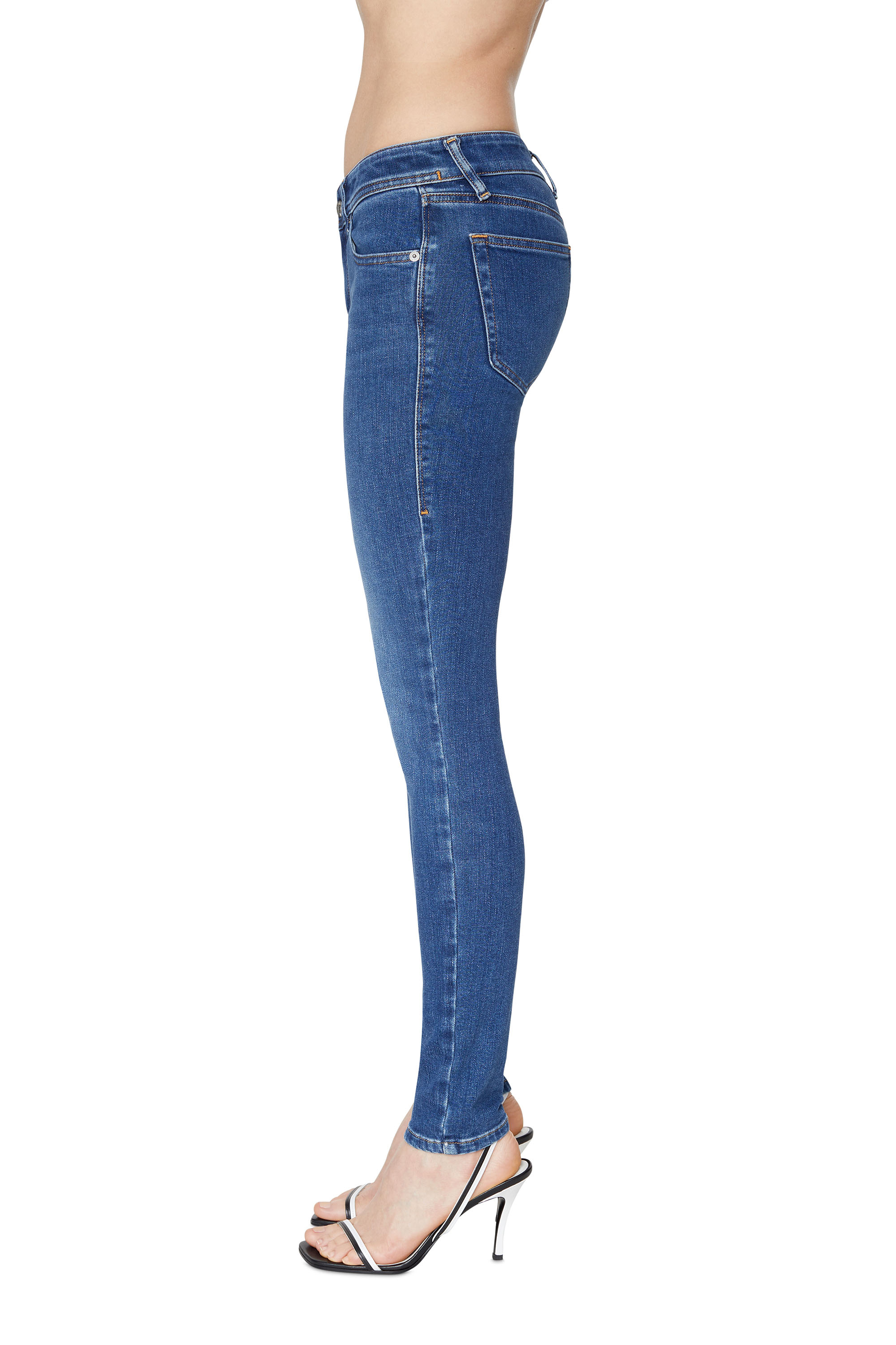 Diesel - Super skinny Jeans 2018 Slandy-Low 09C21, Mittelblau - Image 4