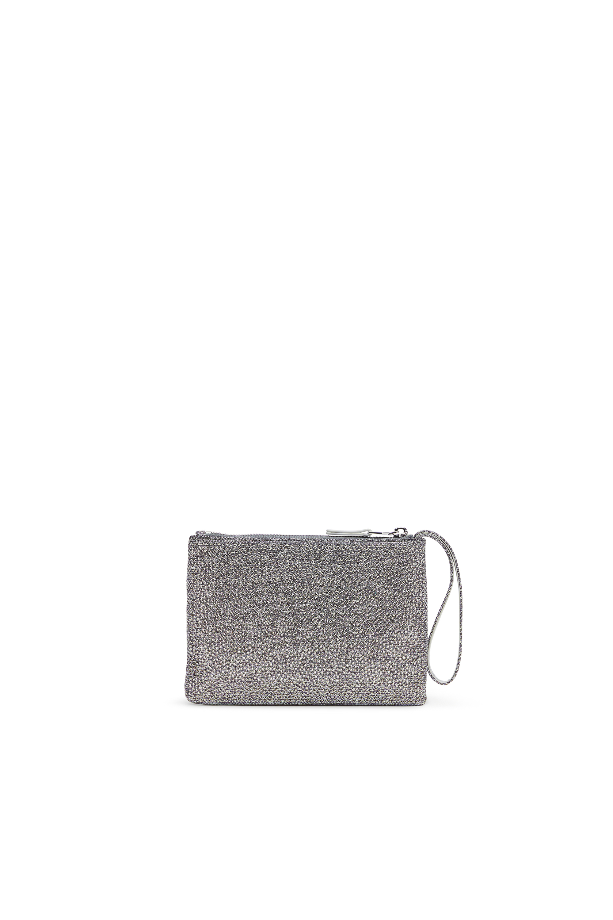 Diesel - PLAY POUCH II, Damen Beutel aus Kristall-Lurexstoff in Silber - 2