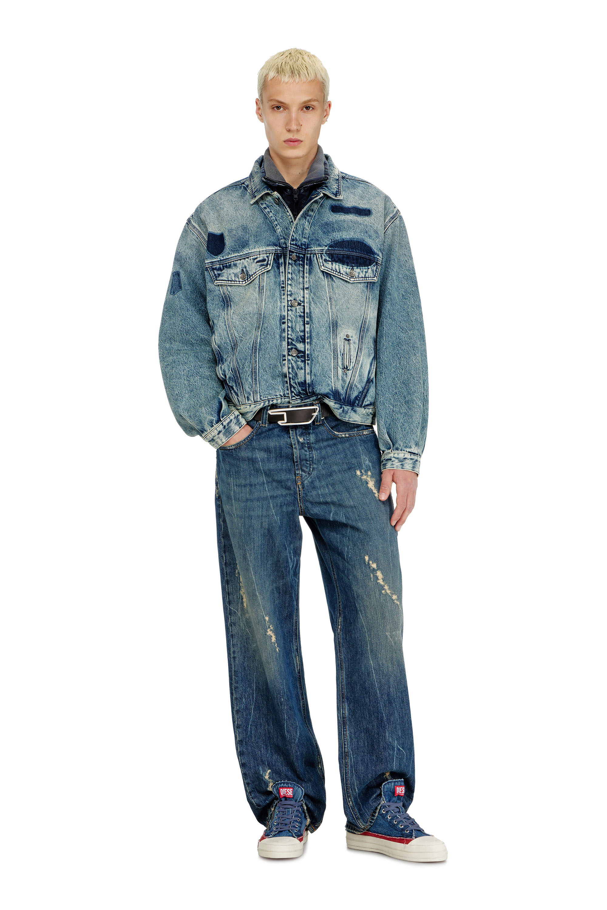 Diesel - Herren Relaxed Jeans 2001 D-Macro 09Q28, Mittelblau - 2