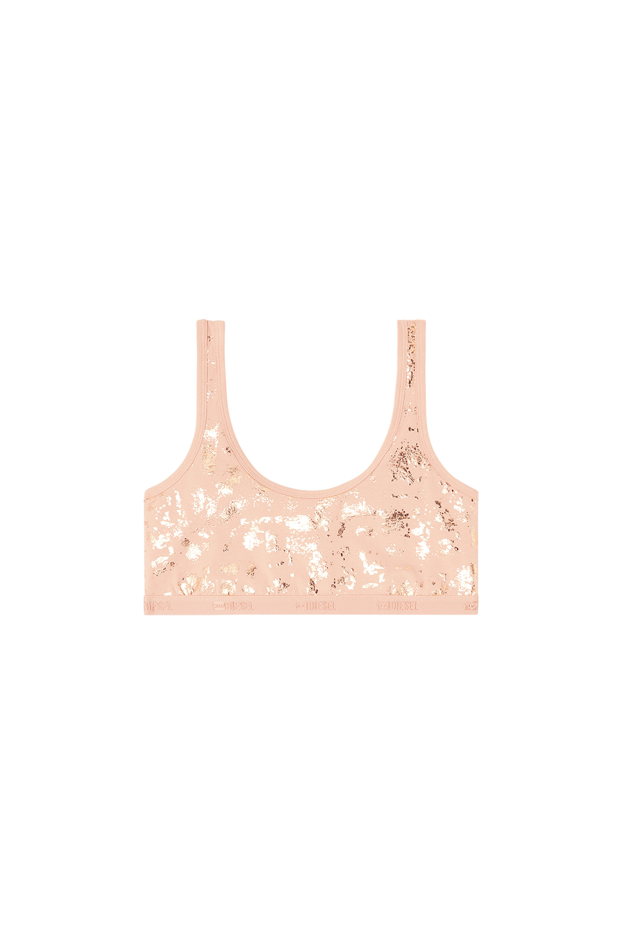 Diesel - ORIBA-GFT, Damen Bralette aus Stretch-Baumwolle mit Metallic-Print in null - 3