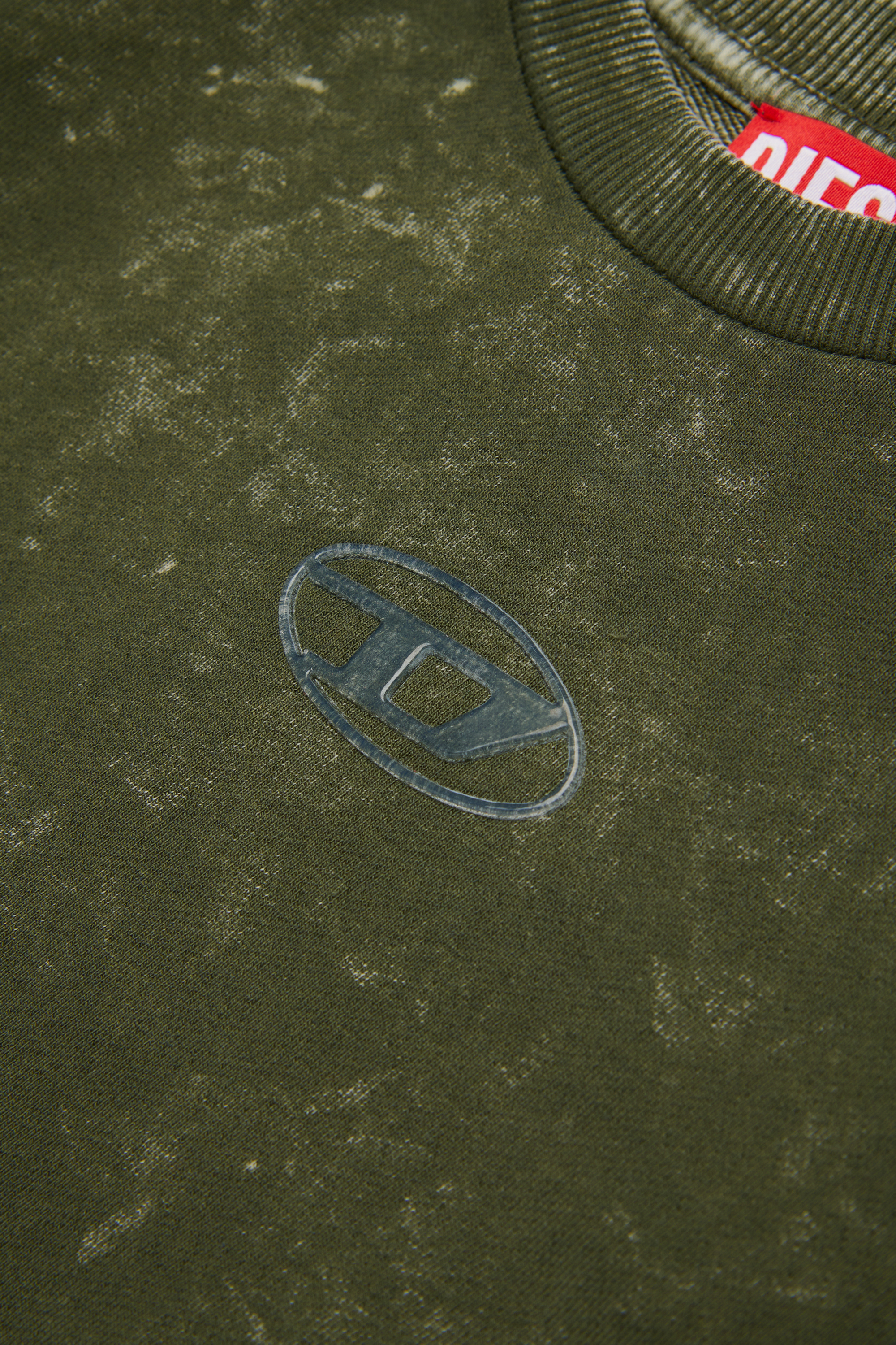 Diesel - SLACCY, Damen Baumwoll-Sweatshirt mit Frontlogo in Grün - 4