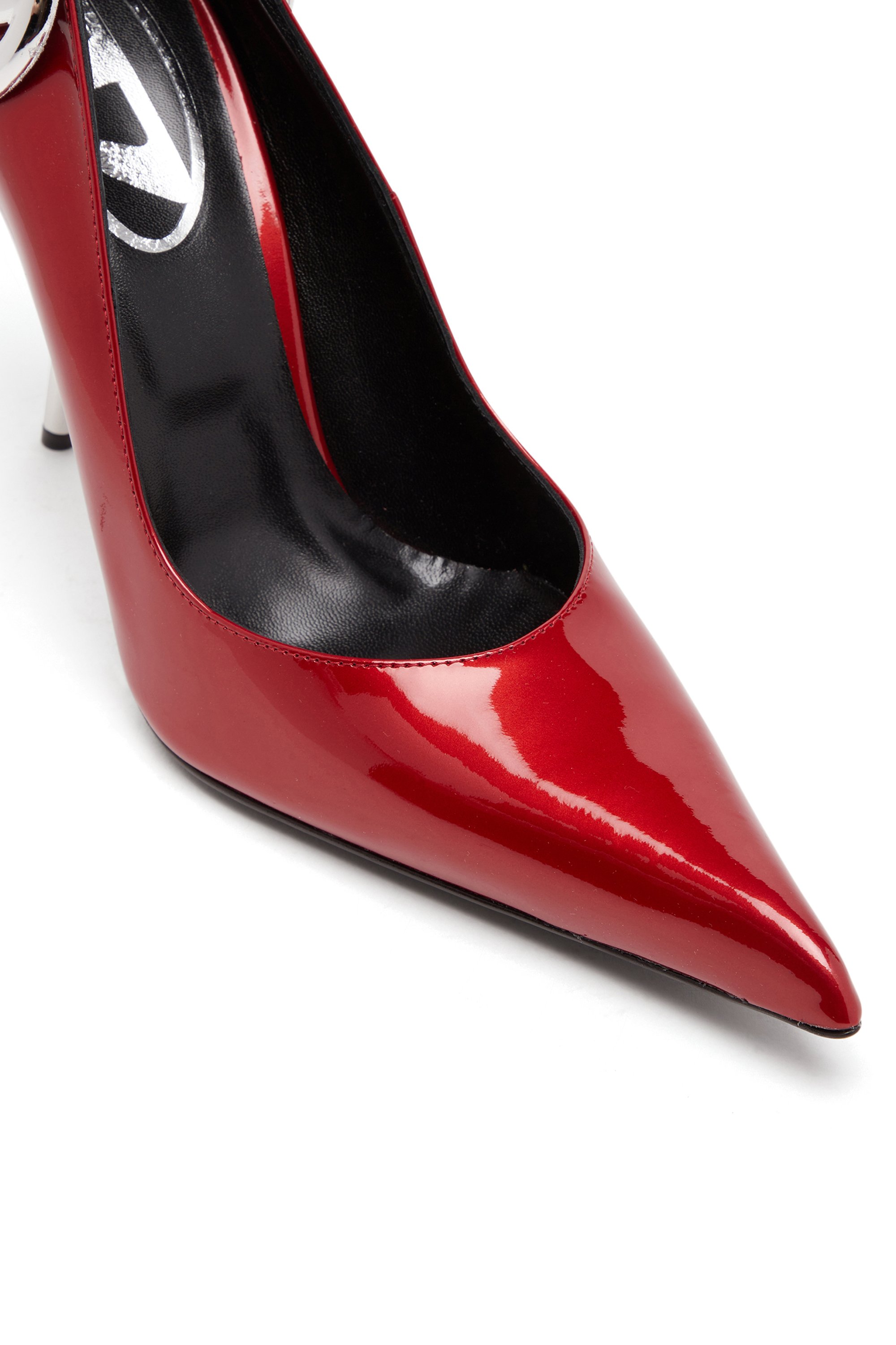 Diesel - D-TEN&HALF P, Damen D-Ten&Half-Pumps aus Lackleder mit Oval D-Absatz in Rot - 7