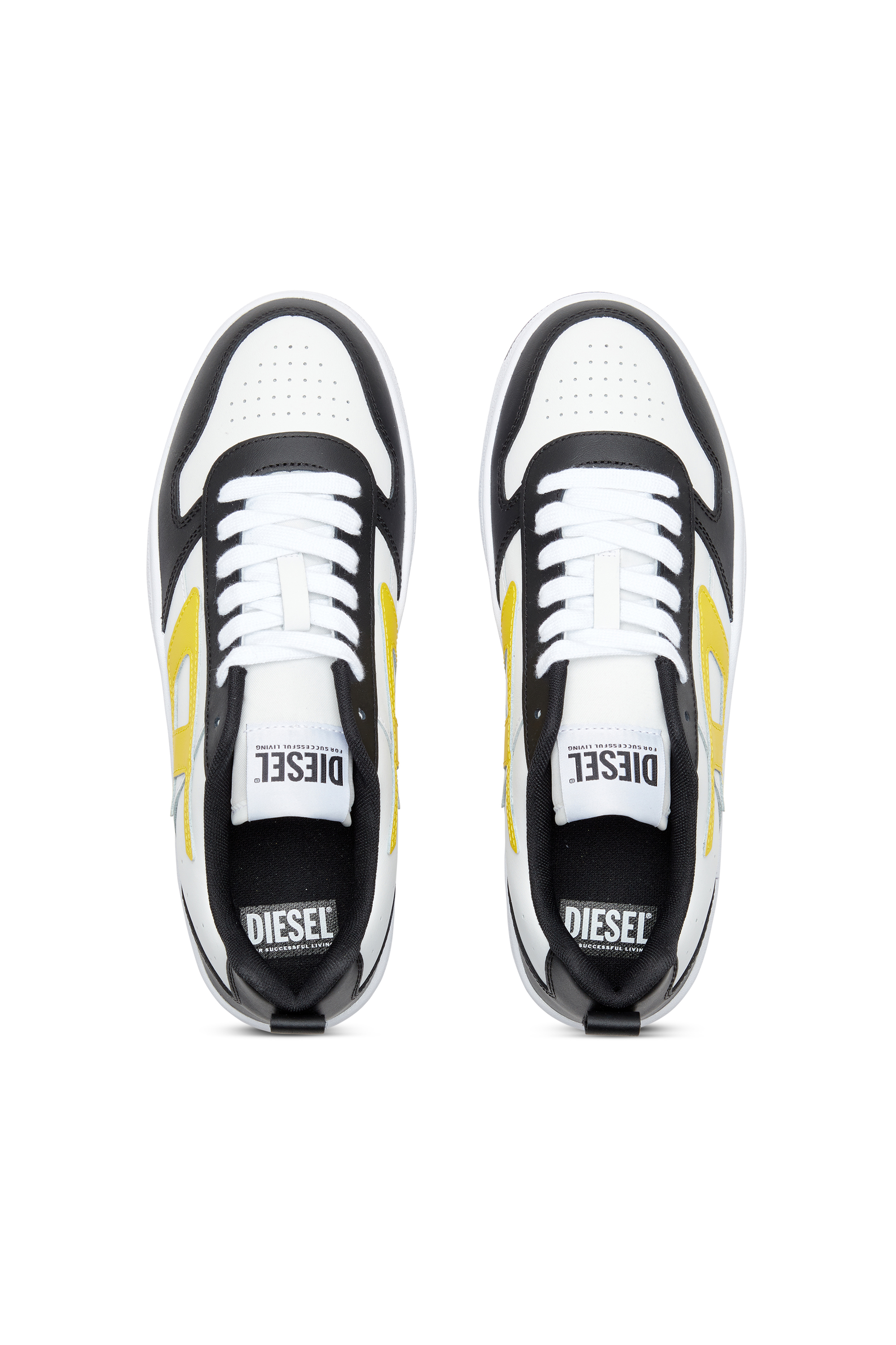 Diesel - S-UKIYO V2 LOW, Man S-Ukiyo Low-Low-top sneakers in leather and nylon in Multicolor - Image 5