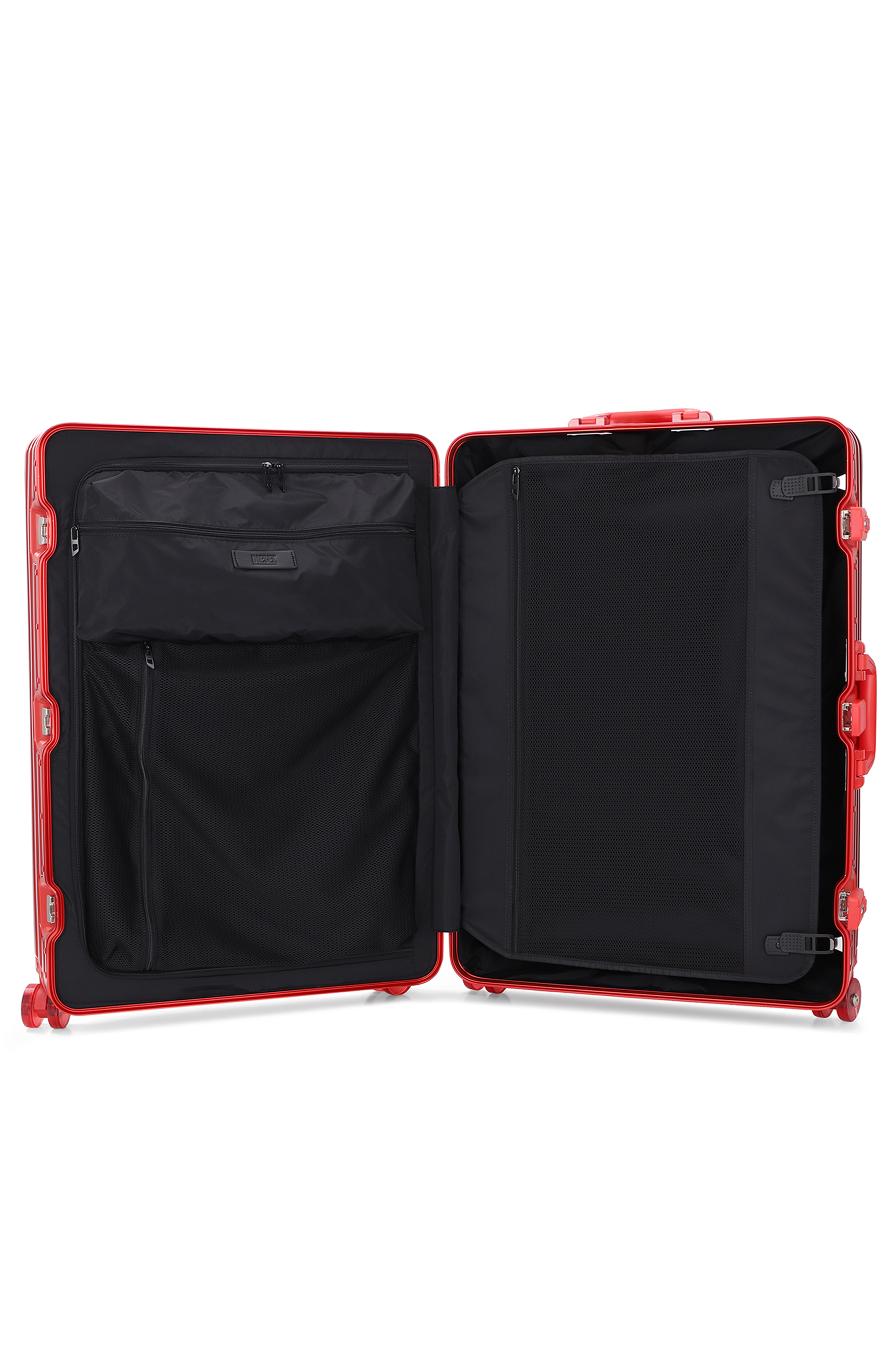Diesel - DIESEL ALUMINUM TROLLEY- DSL002, Unisex Koffer aus Aluminium Gr&ouml;&szlig;e L in Rot - 3