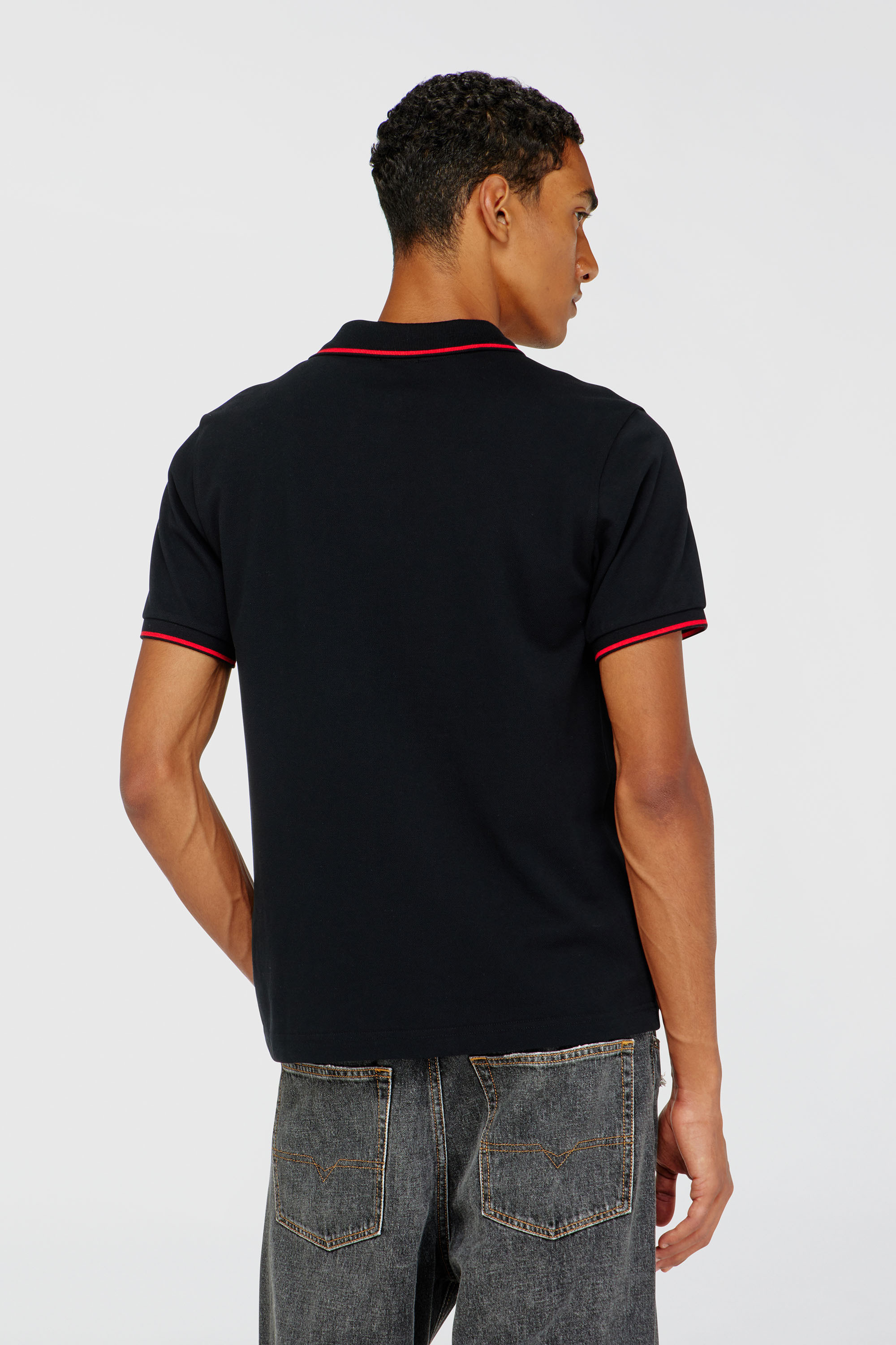 Diesel - T-FERRY-MICRODIV, Herren Poloshirt mit Diesel-Microstickerei in Schwarz - 4