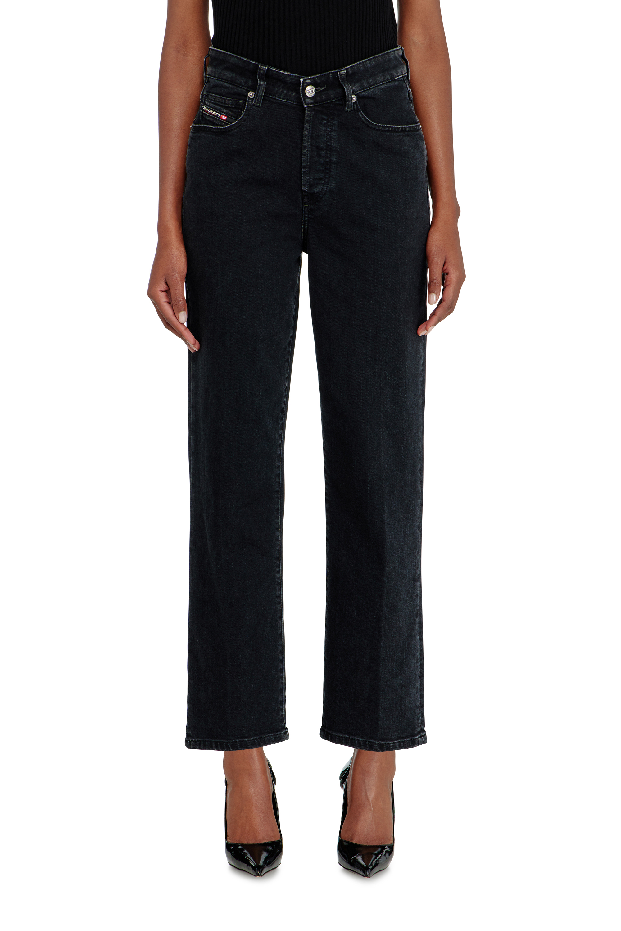 Diesel - Damen Regular Jeans 1981 D-Went 09N89, Schwarz/Dunkelgrau - 4