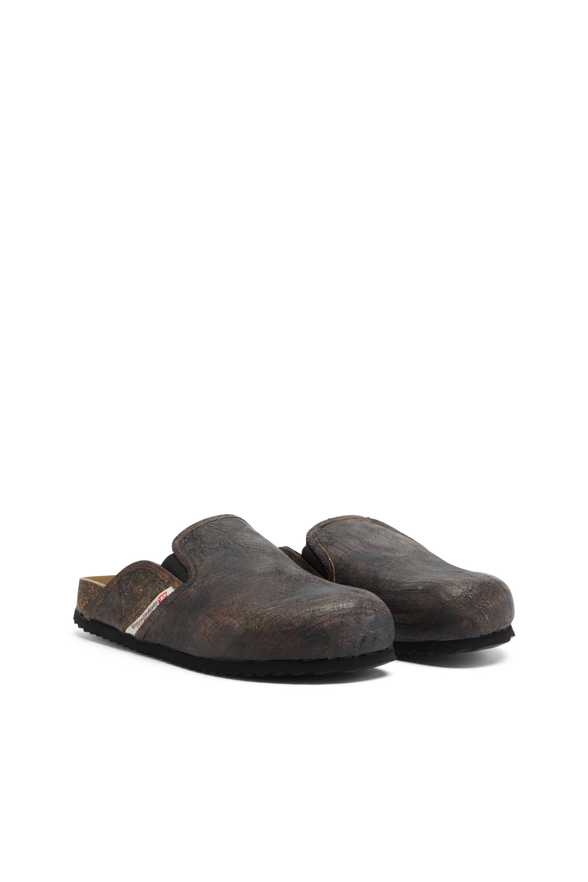 Diesel - D-WOODSTOCK SLIP-ON, Herren D-Woodstock-Clogs aus Wildleder in gerissener Optik in Braun - 2