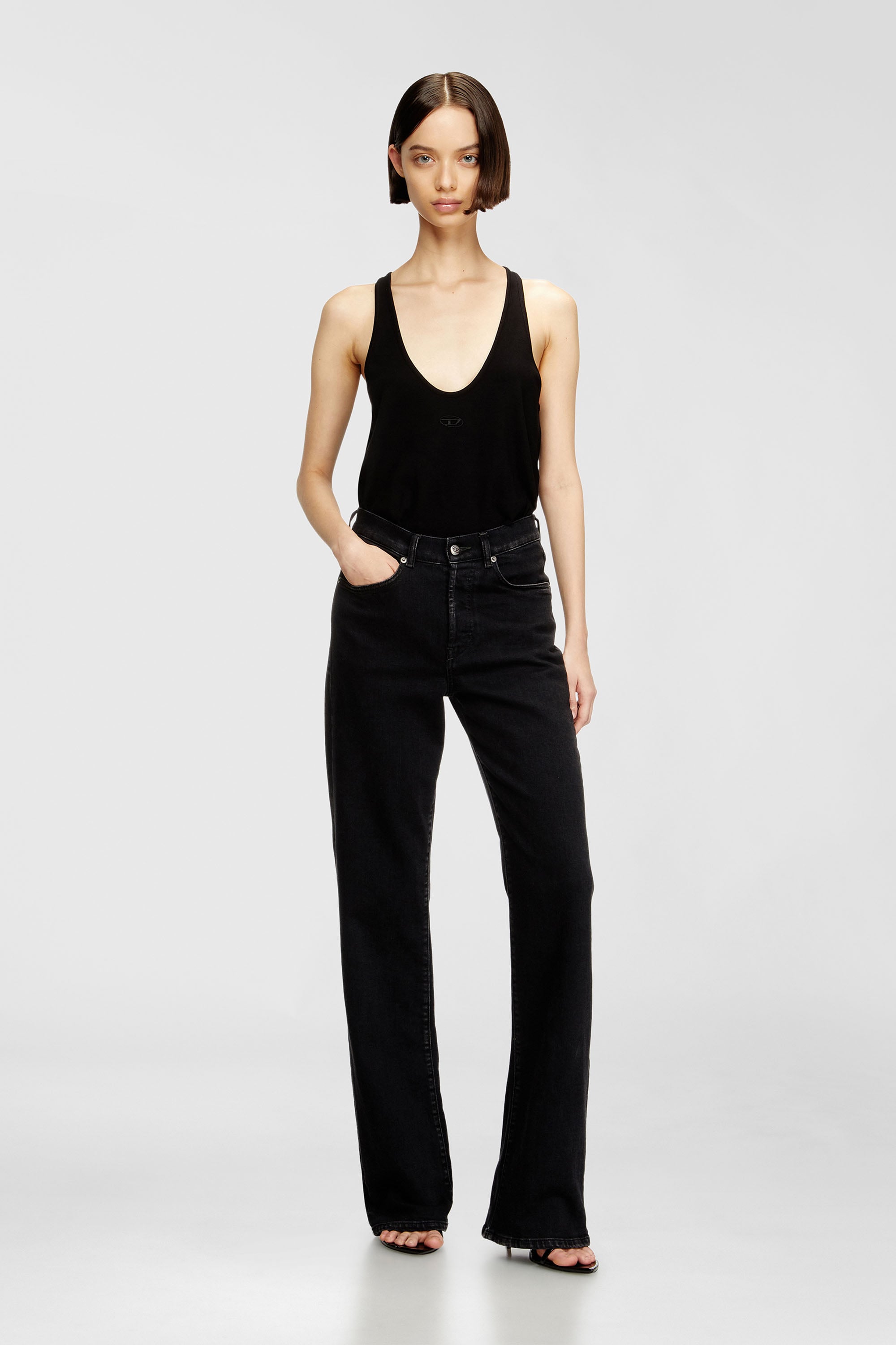 Diesel - Damen Regular Jeans 1971 D-Sent 09N89, Schwarz/Dunkelgrau - 1