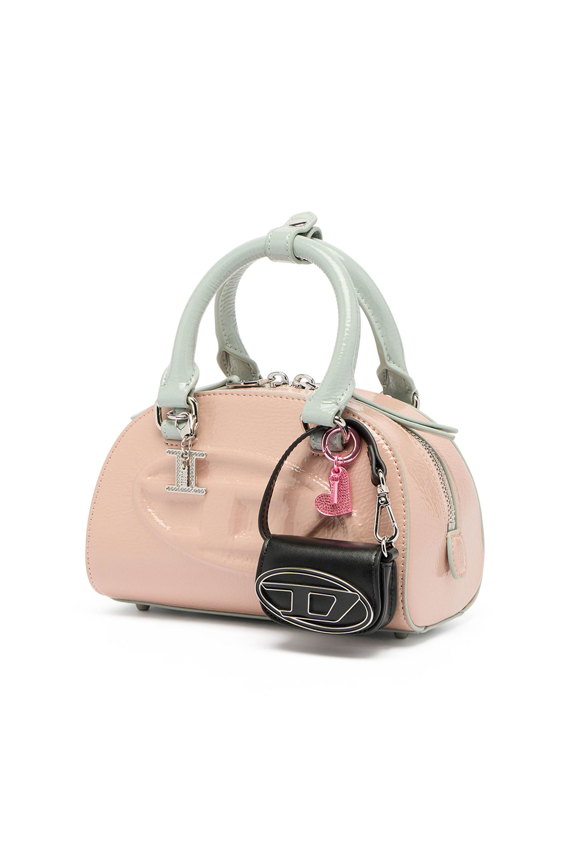 Diesel - 1DR DOME CROSSBODY, Damen 1DR Dome-Mini-Bowlingtasche mit Naplak-Effekt in Rosa - 6