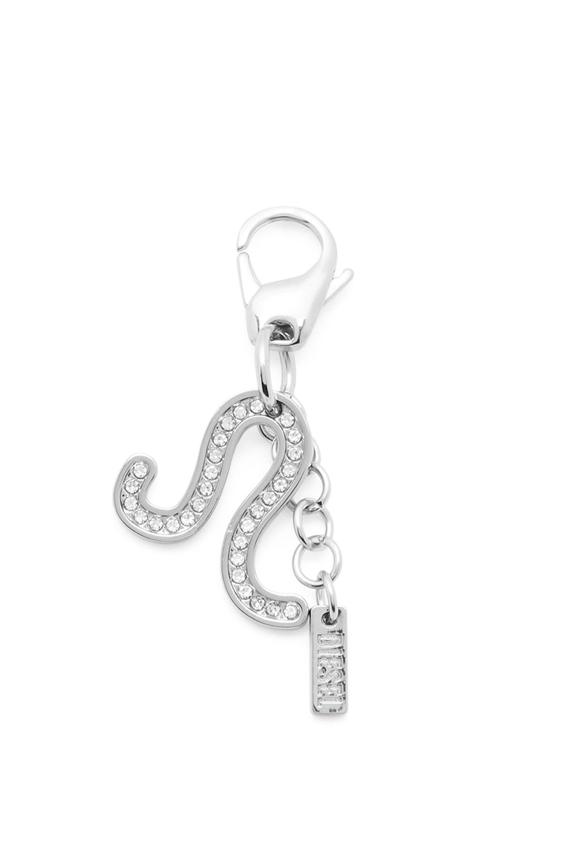 Diesel - CHARM LEO, Unisex Metallanh&auml;nger Sternzeichen L&ouml;we mit Strasssteinen in Silber - 1