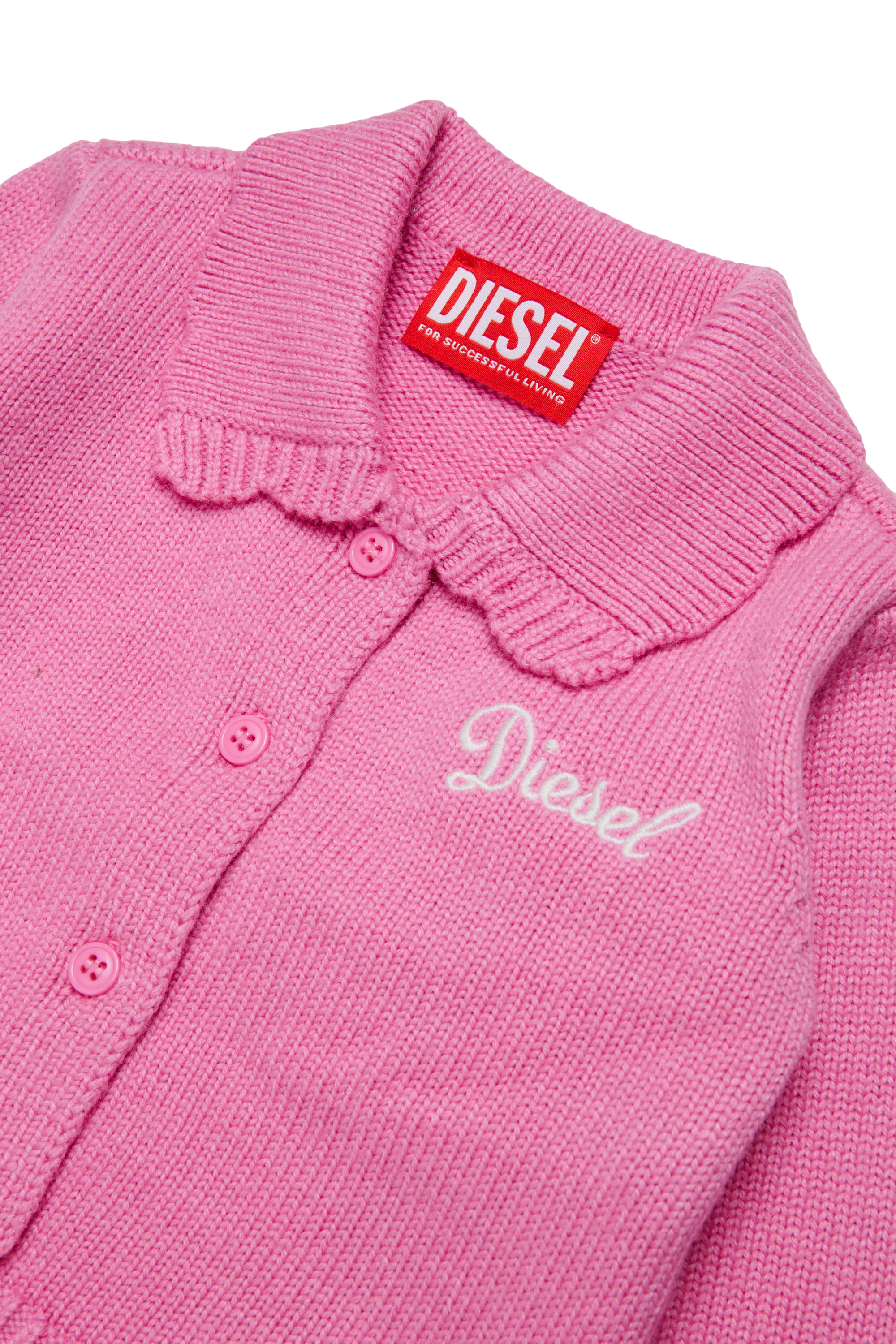 Diesel - KSCALOB, Damen Cardigan mit Kaschmiranteil und Muschelkragen in Rosa - 3
