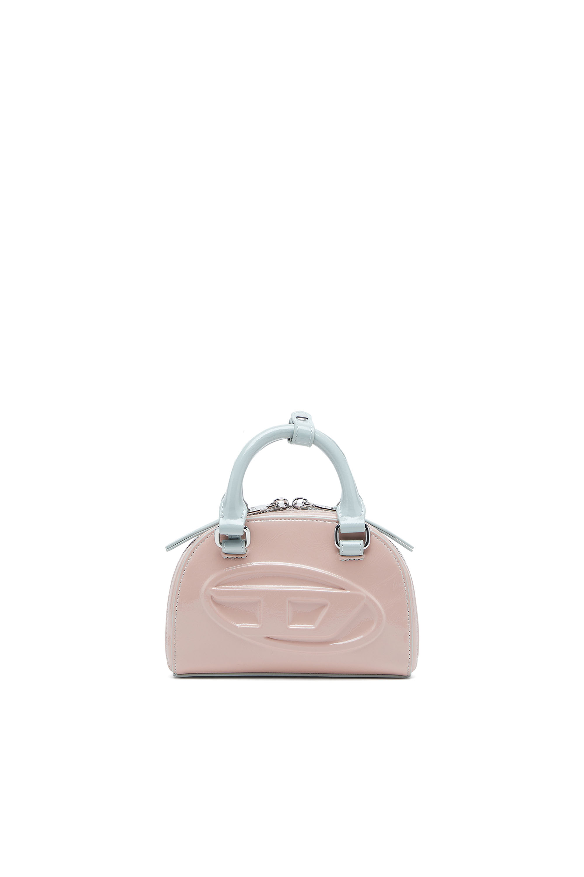 Diesel - 1DR DOME CROSSBODY XS, Damen 1DR Dome-Mini Umh&auml;ngetasche mit Naplak-Effekt in Rosa - 1