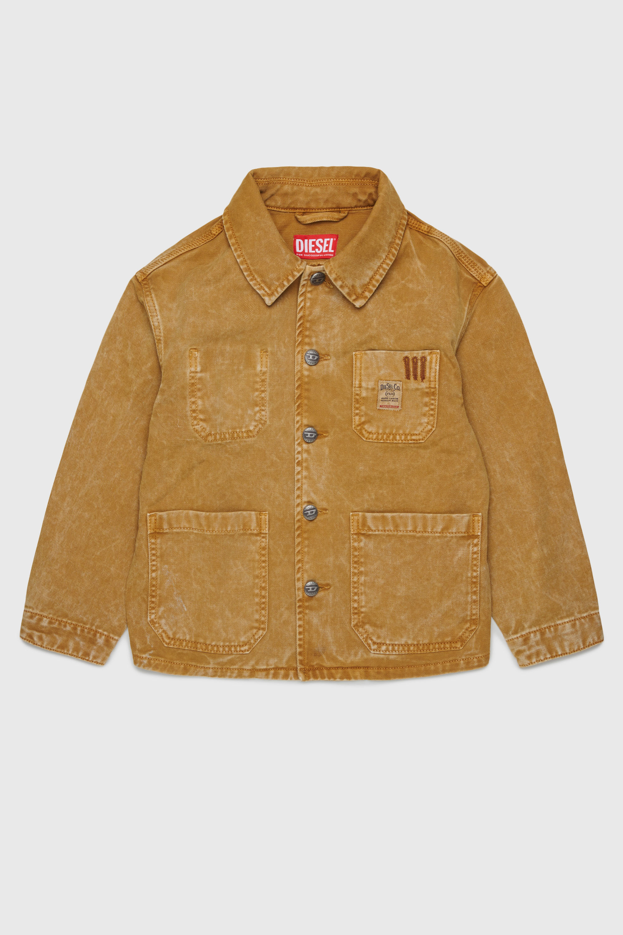 Diesel - JSTACK, Herren Arbeitshemdjacke im Workwear-Stil in Braun - 1