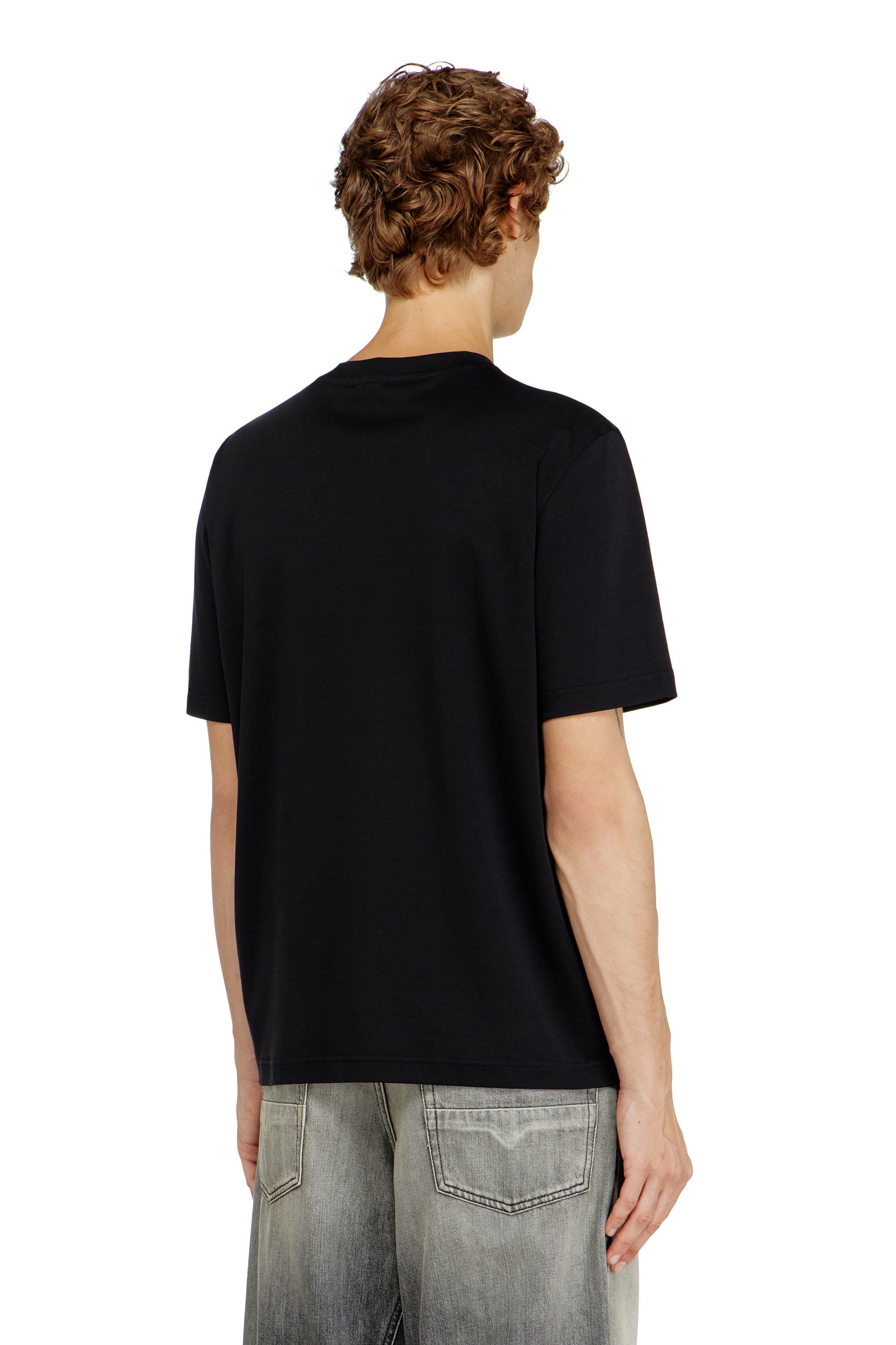Diesel - T-ADJUST-MET, Herren Baumwoll-T-Shirt mit kleinem Logo auf der Brust in Schwarz - 4