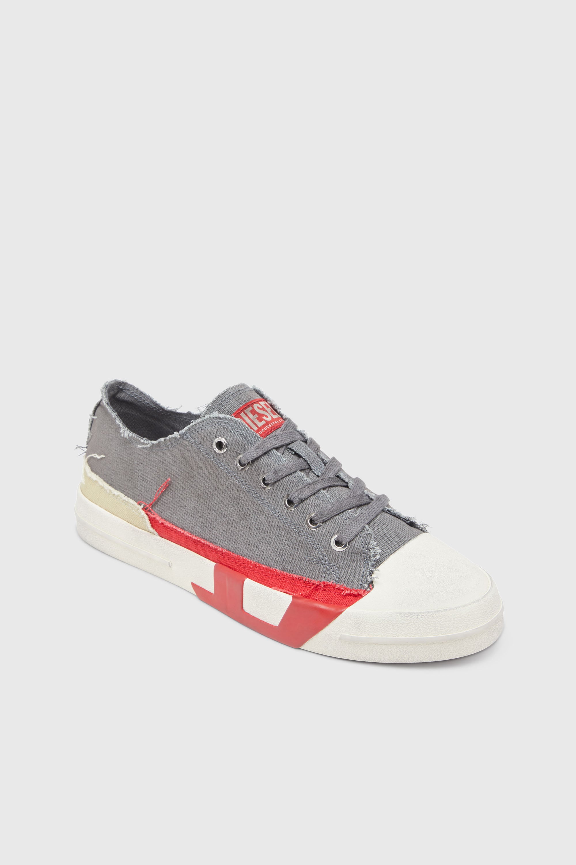 Diesel - S-D-VERSE LOW, Herren S-D-Verse-Canvas-Sneakers mit Schmutz-Effekt in Grau - 6