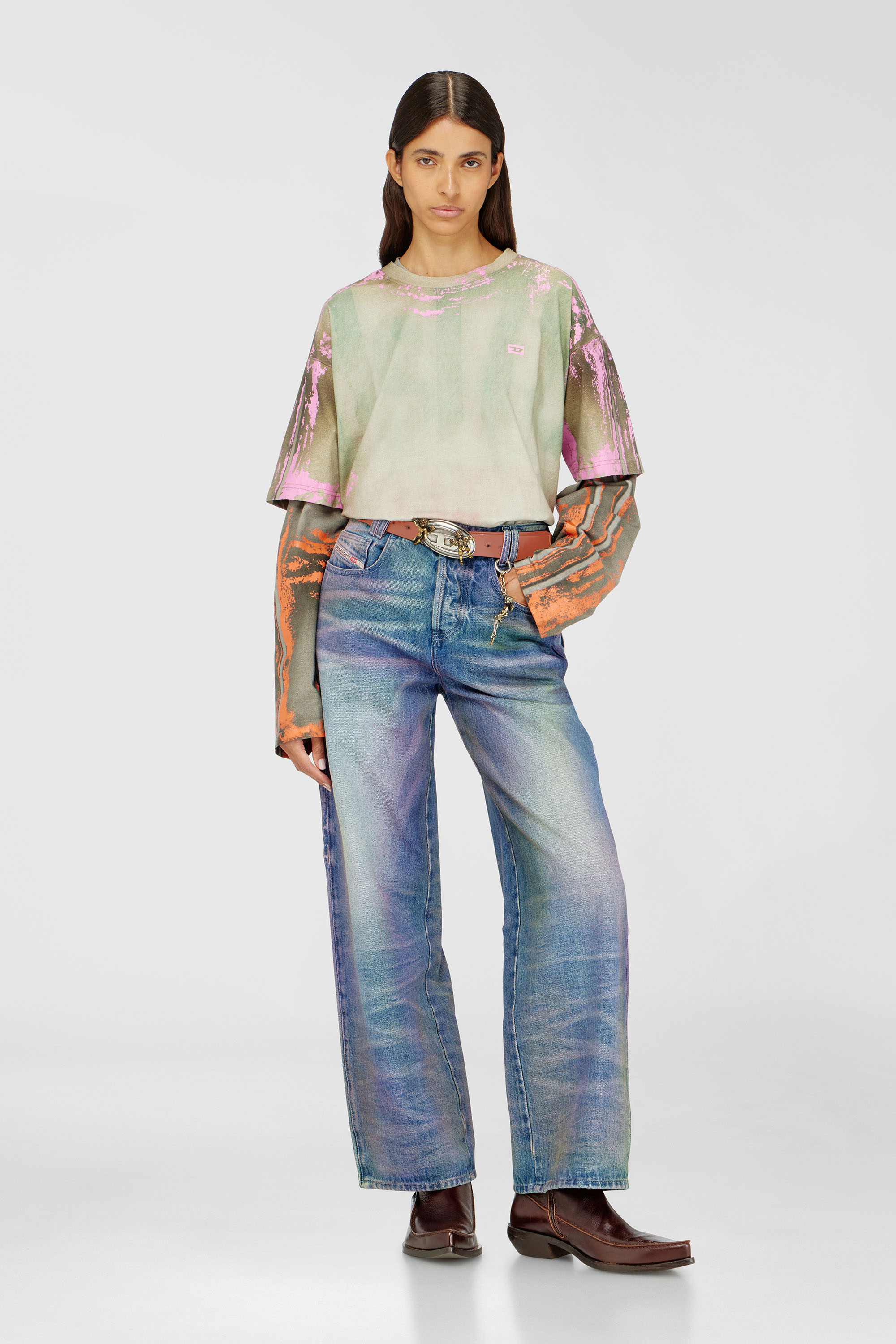 Diesel - Unisex Relaxed Jeans 1982 D-Hakou 007FW, Mittelblau - 7