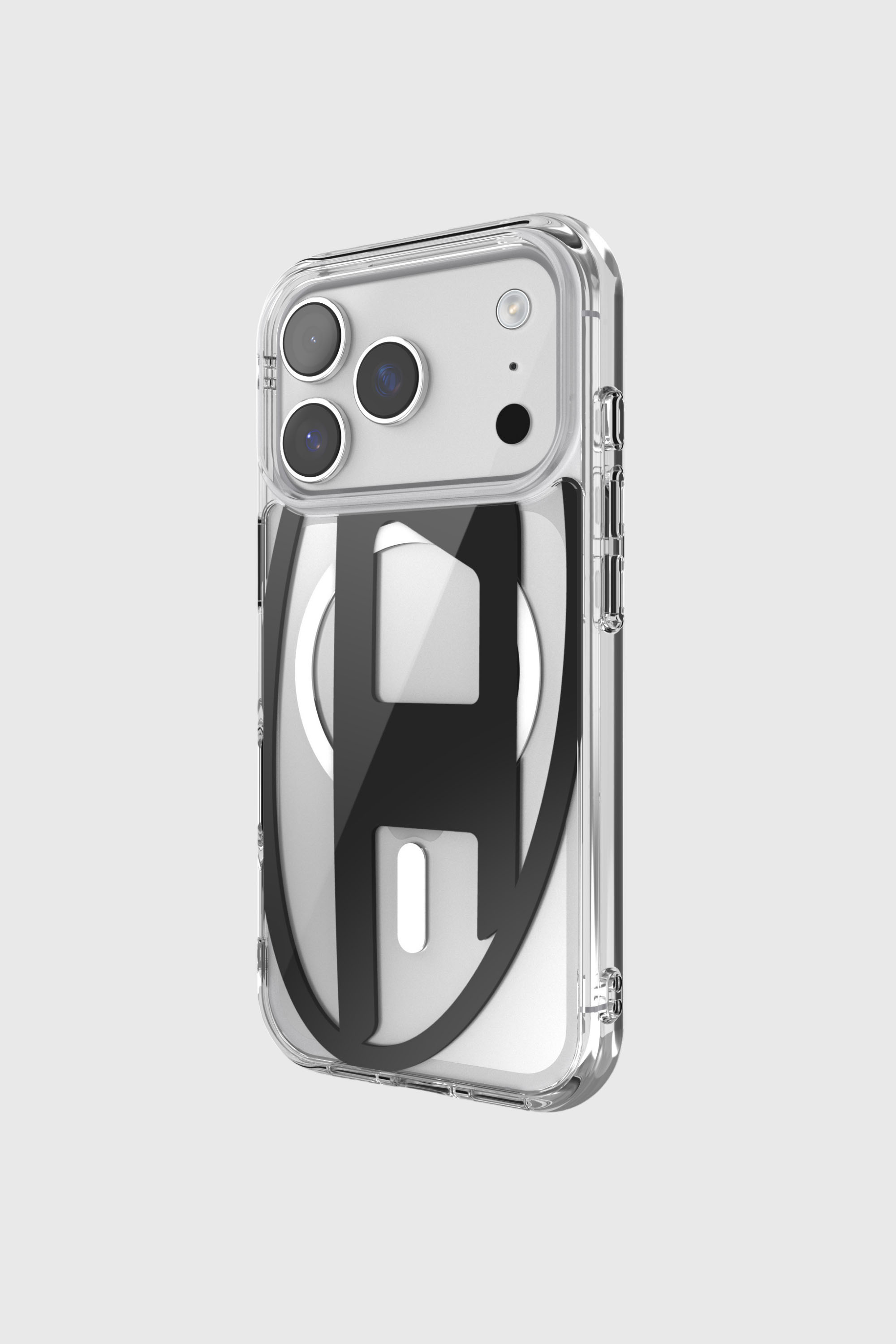 Diesel - 60417 AOP CASE, Unisex Oval D Metallgeh&auml;use mit Magsafe f&uuml;r iPhone 17 Pro in Schwarz - 3