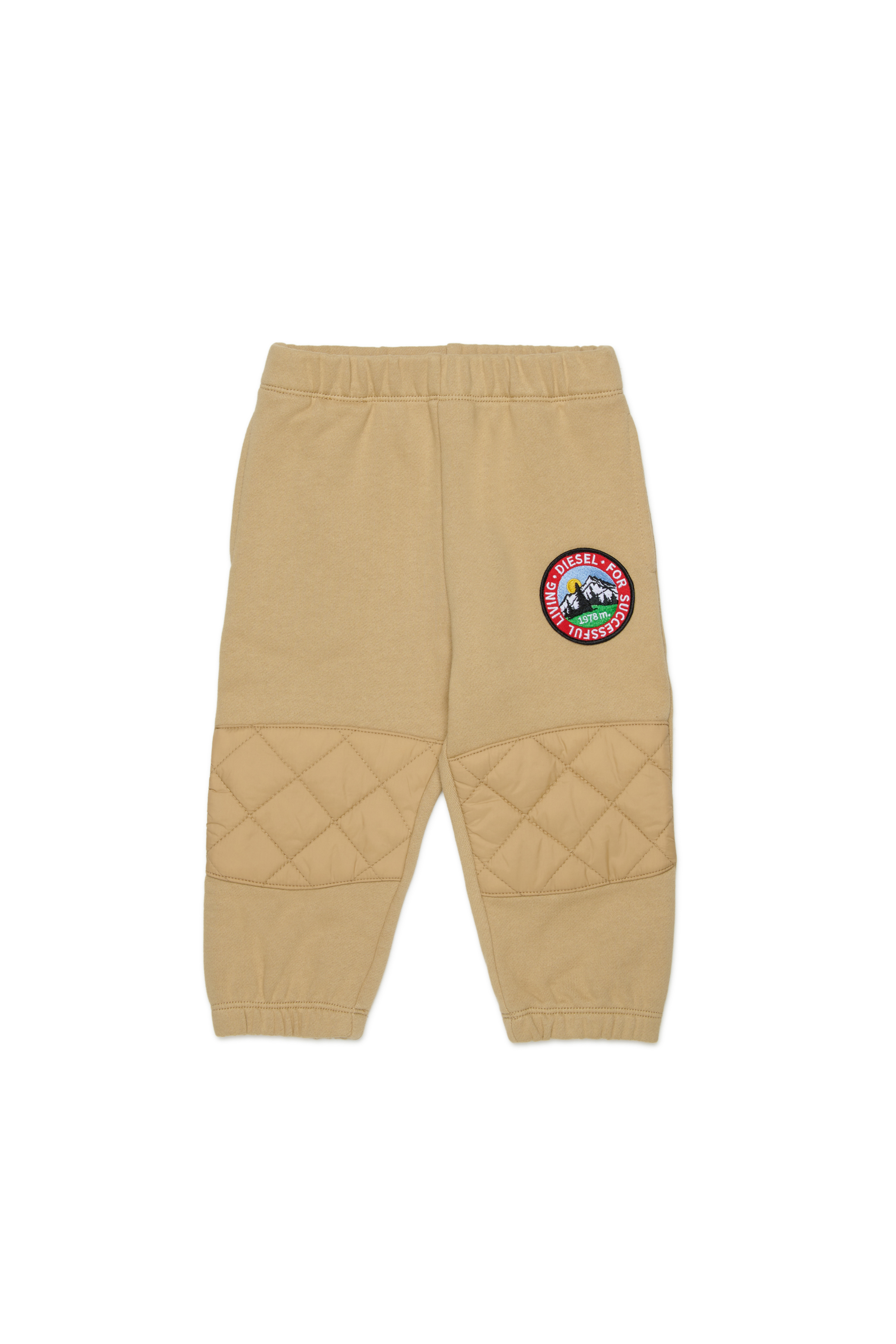 Diesel - PMONTB, Unisex Sweatpants mit gesteppten Kniepartien in Braun - 1
