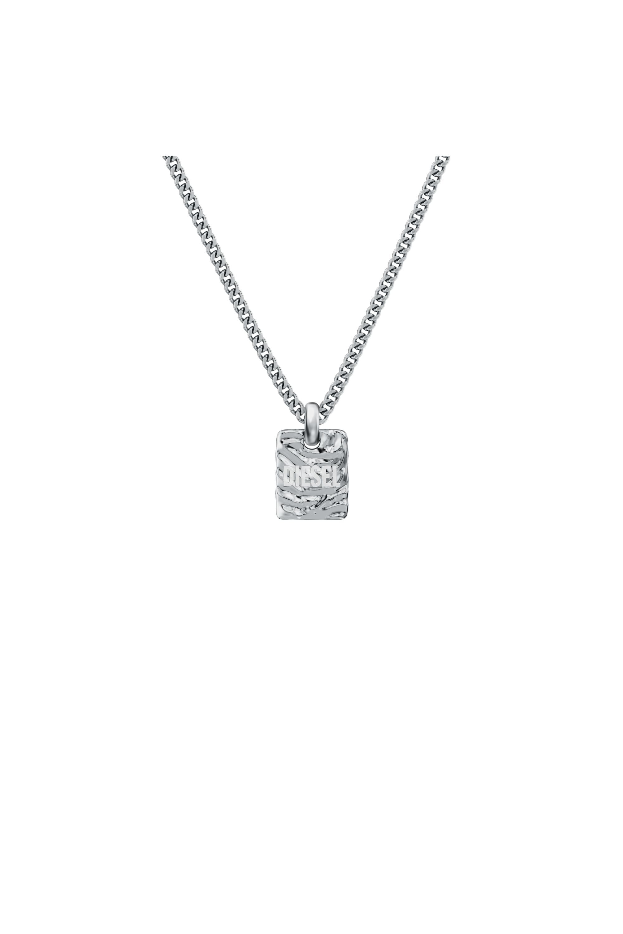 Diesel - DX1734040, Unisex Halskette mit Anh&auml;nger aus Edelstahl in Silber - 2