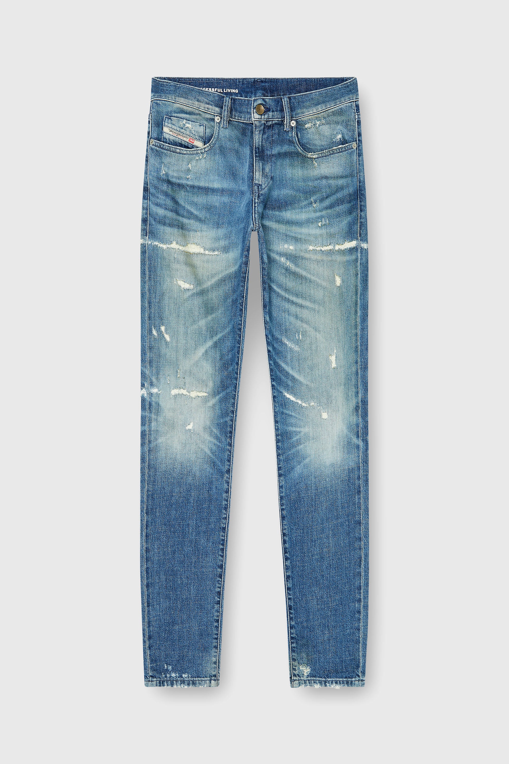 Diesel - Man's Slim Jeans 2019 D-Strukt 007EN, Medium blue - 2