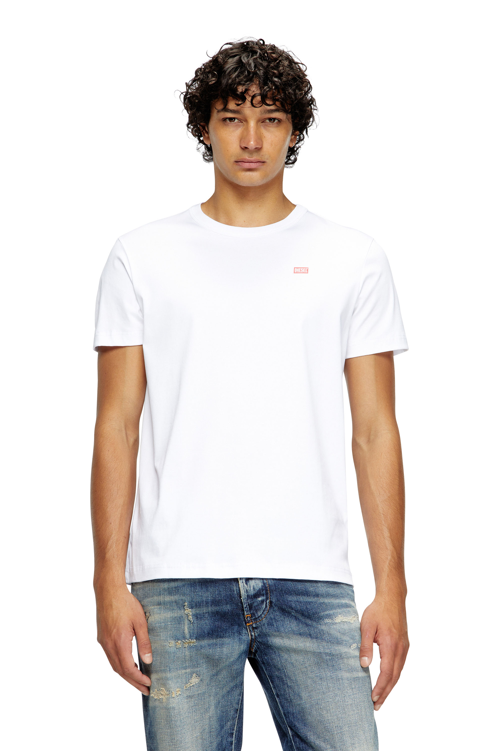 Diesel - T-MIEGOR-K77, Herren T-Shirt aus merzerisierter Baumwolle in Weiß - 1