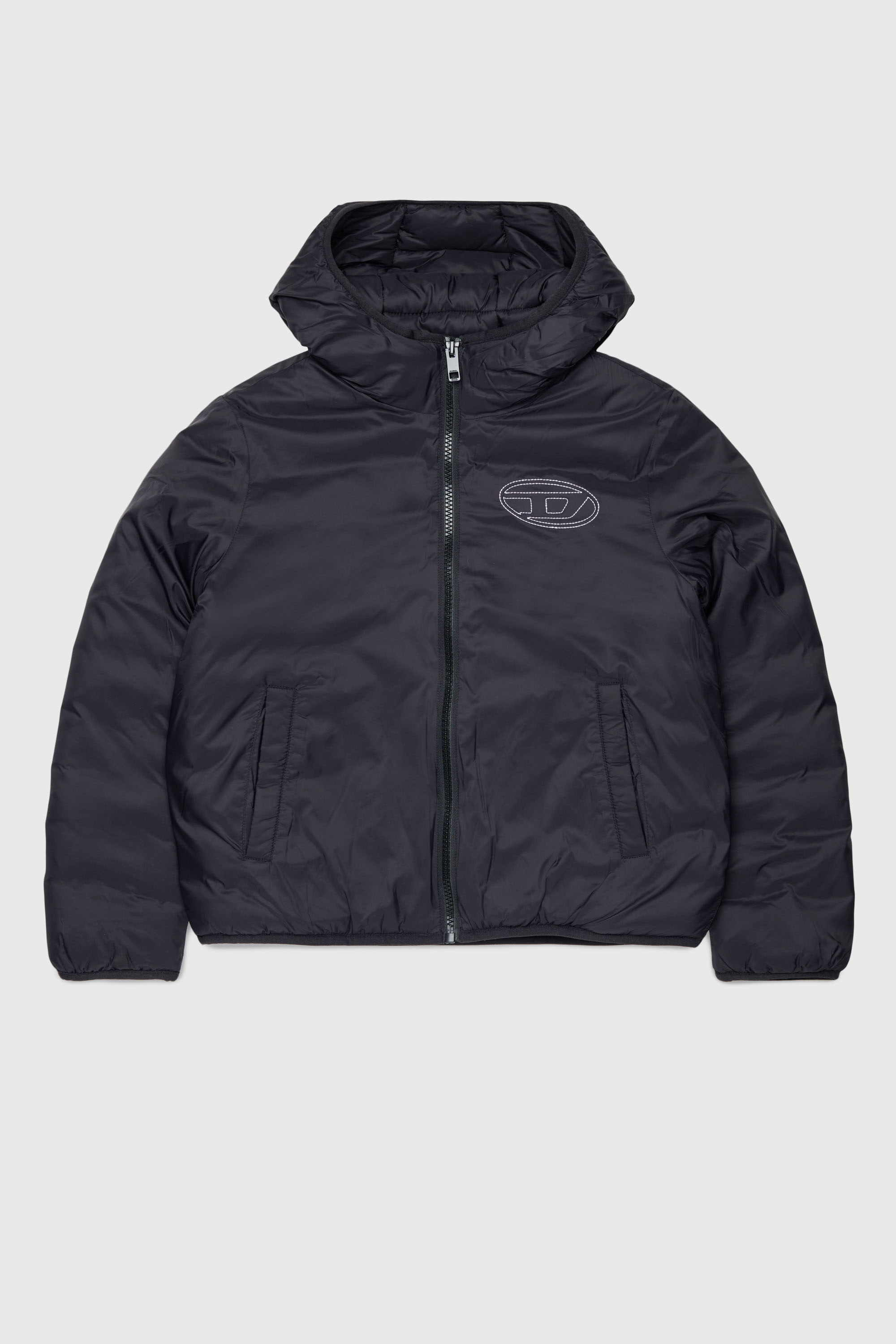 Diesel - JOSIPLS, Unisex's Hooded jacket in padded nylon in Black - 1