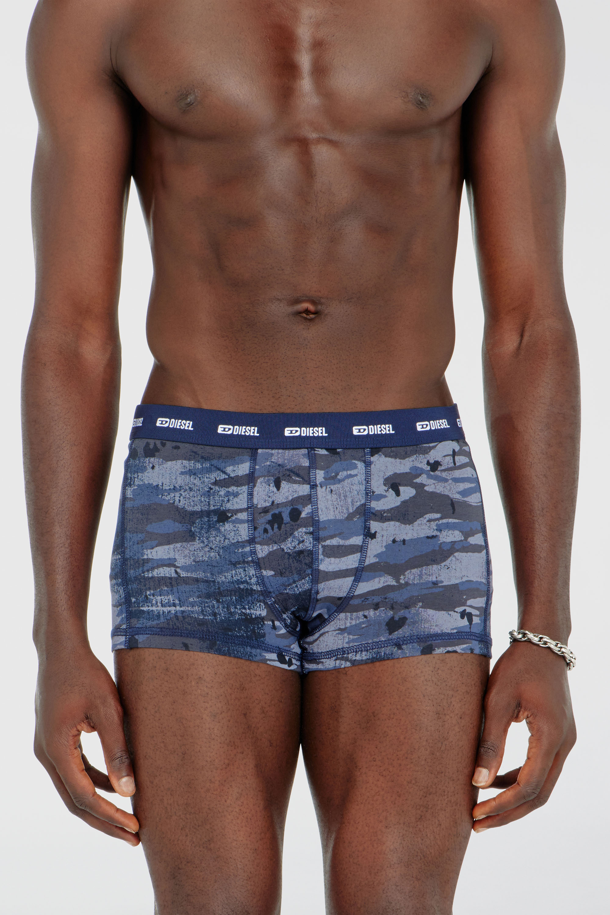 Diesel - DAMIEN-UTLT-3PACK, Herren Einfarbige und Camouflage Retropants im Dreierpack in Blau/Schwarz - 3