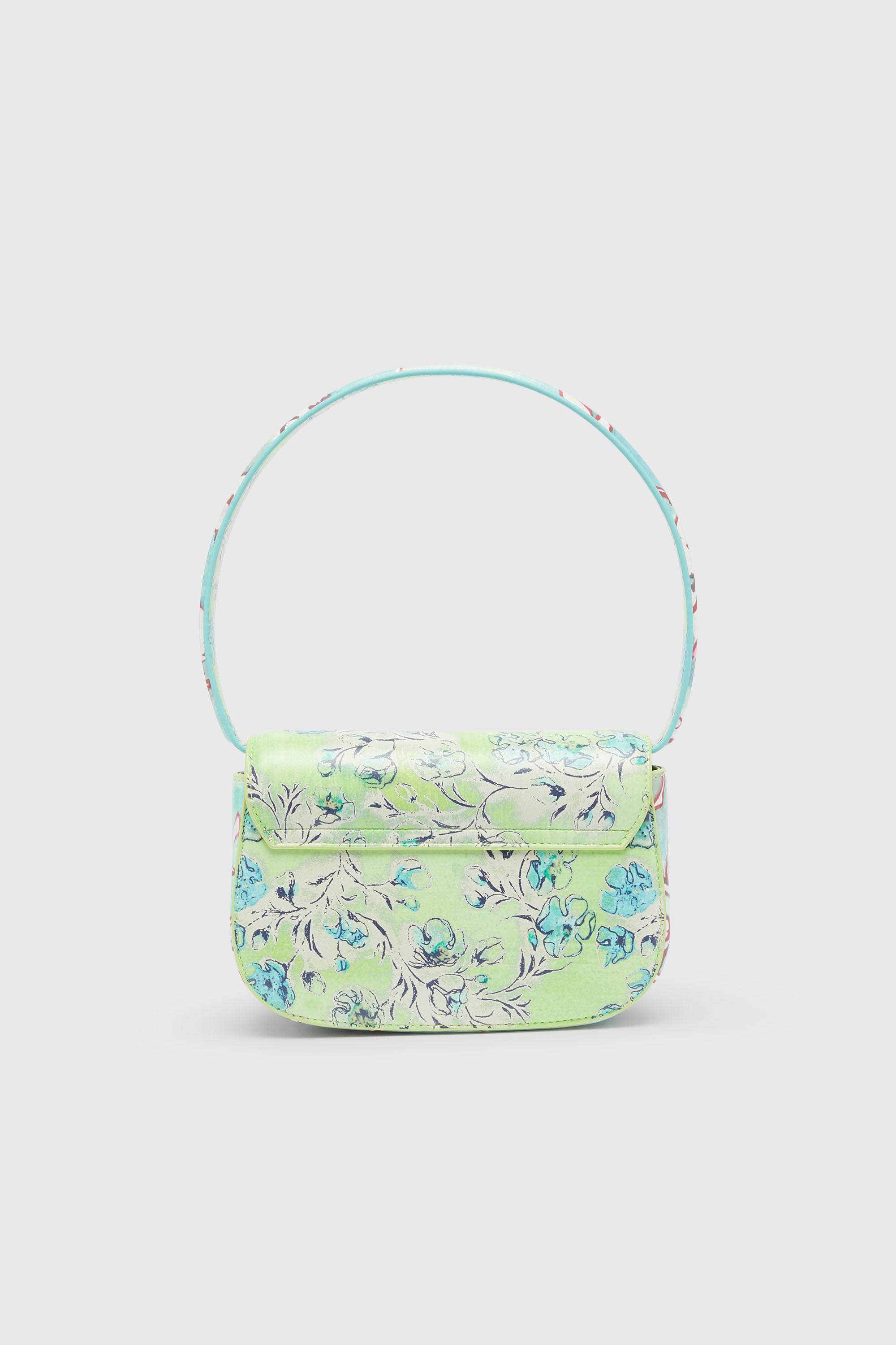 Diesel - 1DR, Damen 1DR-Ikonische Schultertasche mit Blumenmuster in Gr&uuml;n - 3