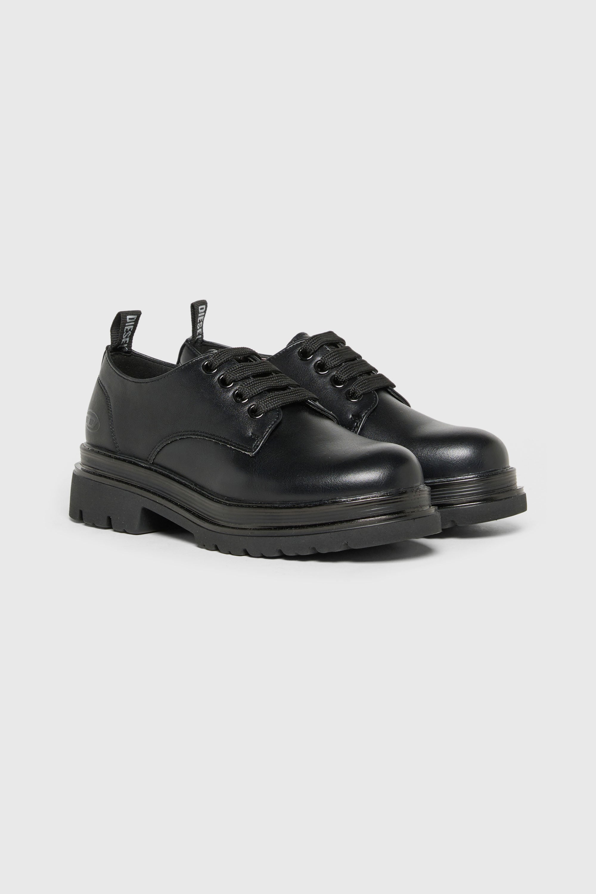Diesel - D-DERBL-PU, Unisex D-Derbl- Derbyschuhe mit Profilsohle in Schwarz - 2