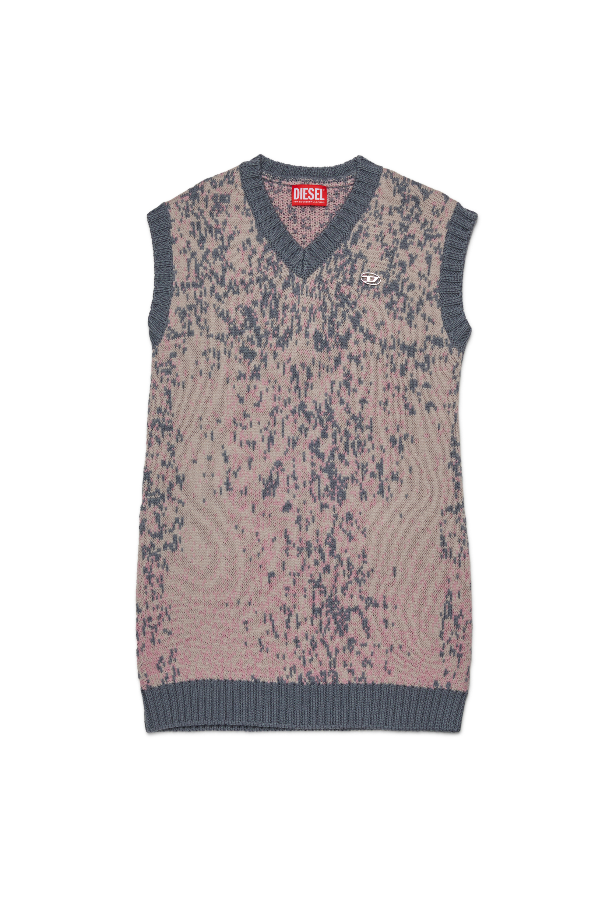 Diesel - DIAMA, Damen Wollkleid mit V-Ausschnitt in Rosa - 1