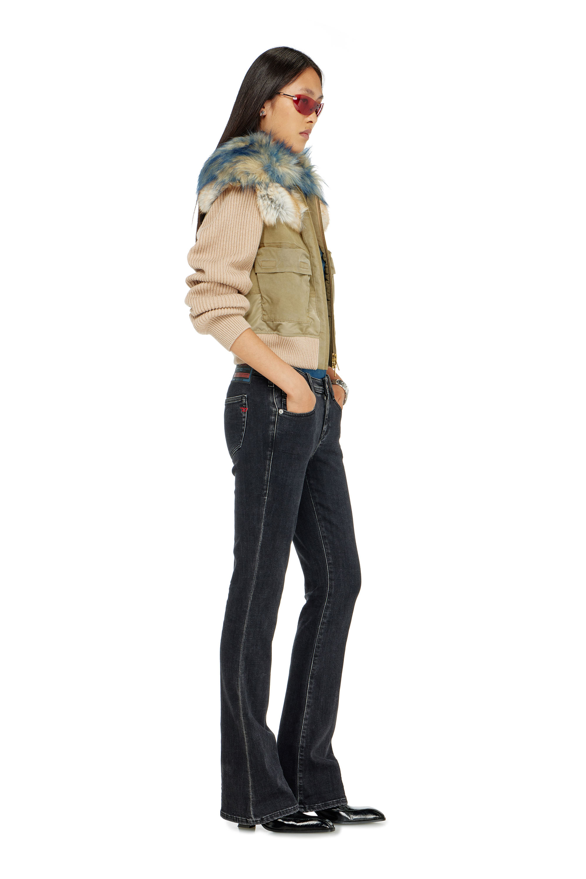 Diesel - Damen Bootcut Jeans 1969 D-Ebbey 09P75, Schwarz/Dunkelgrau - 4