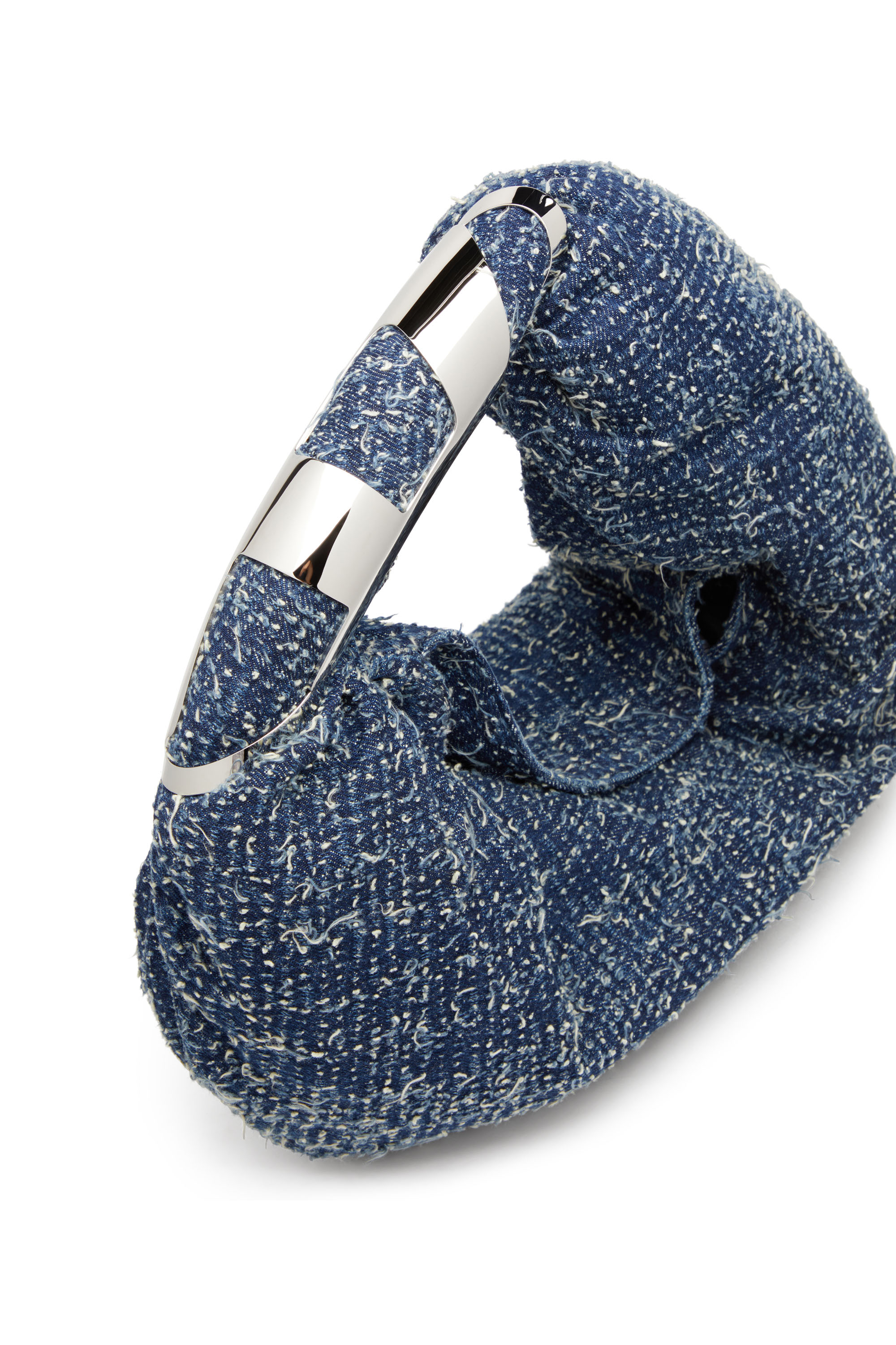 Diesel - GRAB-D HOBO S, Damen Grab-D S-Hobo-Tasche aus Bouclé-Denim in Blau - 5