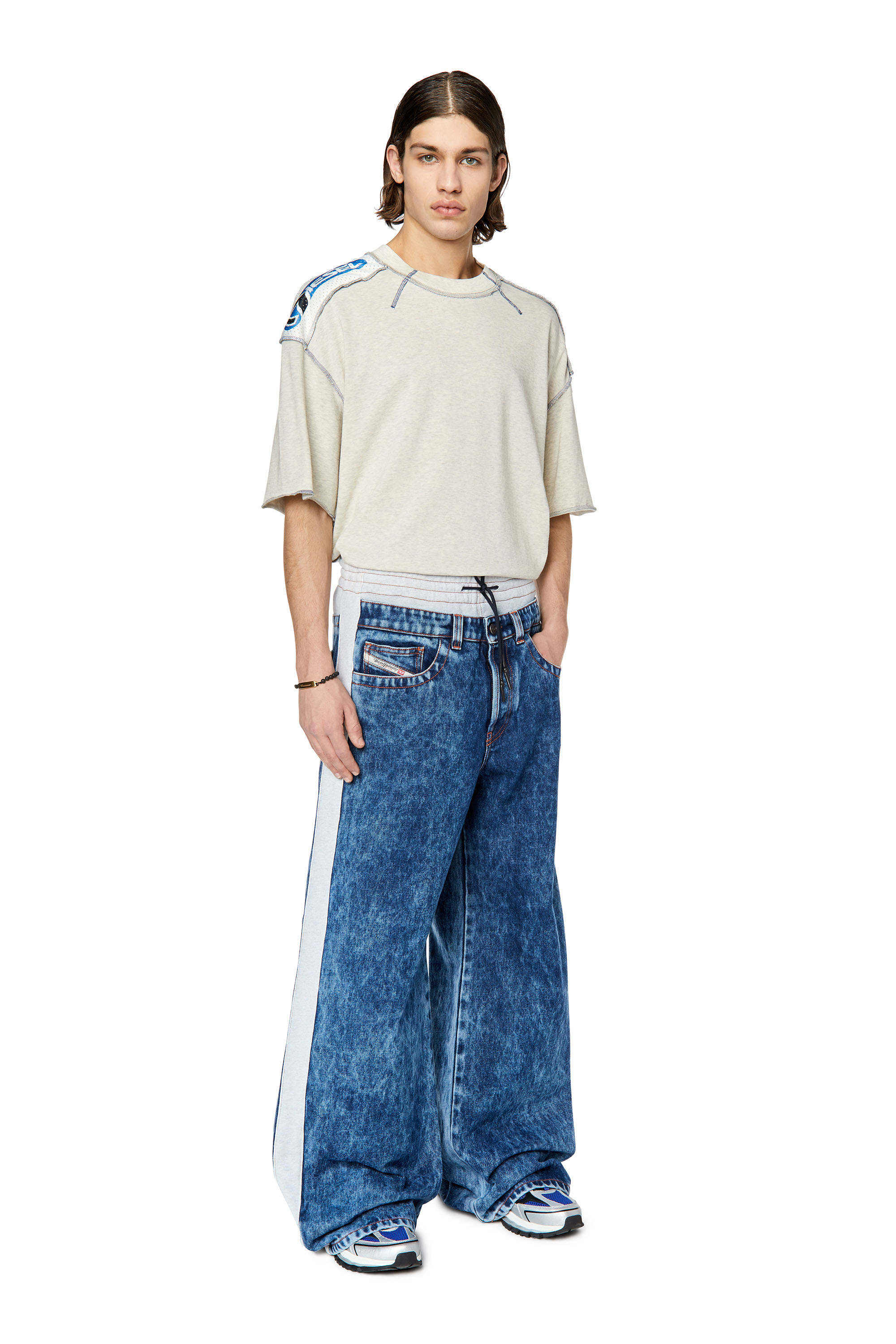 Diesel - D-Seri 0EMAW Straight Jeans, Mittelblau - Image 4