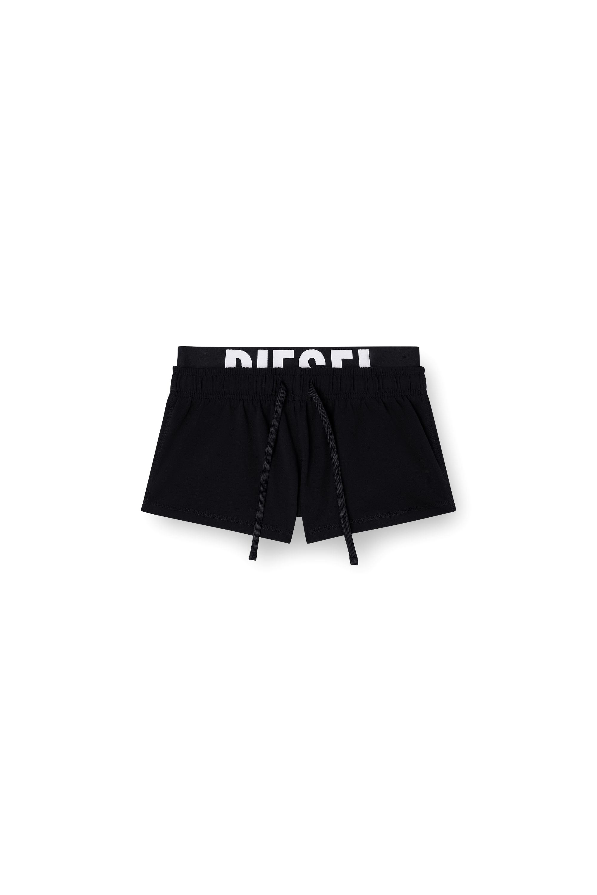 Diesel - MIRANDA-D-POP, Damen Kurze Hose aus Baumwollfrottee mit Diesel-Logo in Schwarz - 2