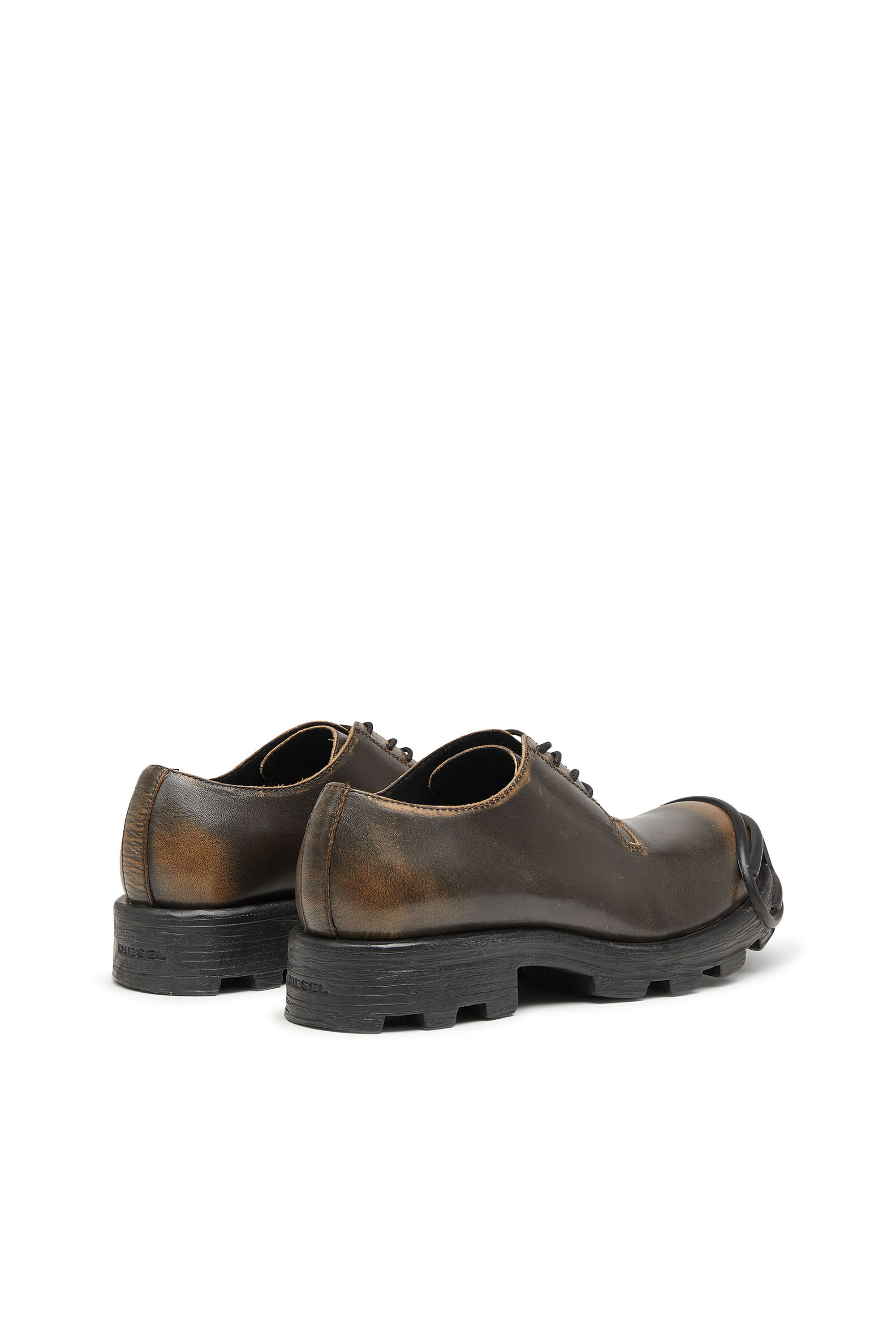 Diesel - D-HAMMER SO D, Herren D-Hammer-Derbyschuhe aus geb&uuml;rstetem Leder in Braun - 4