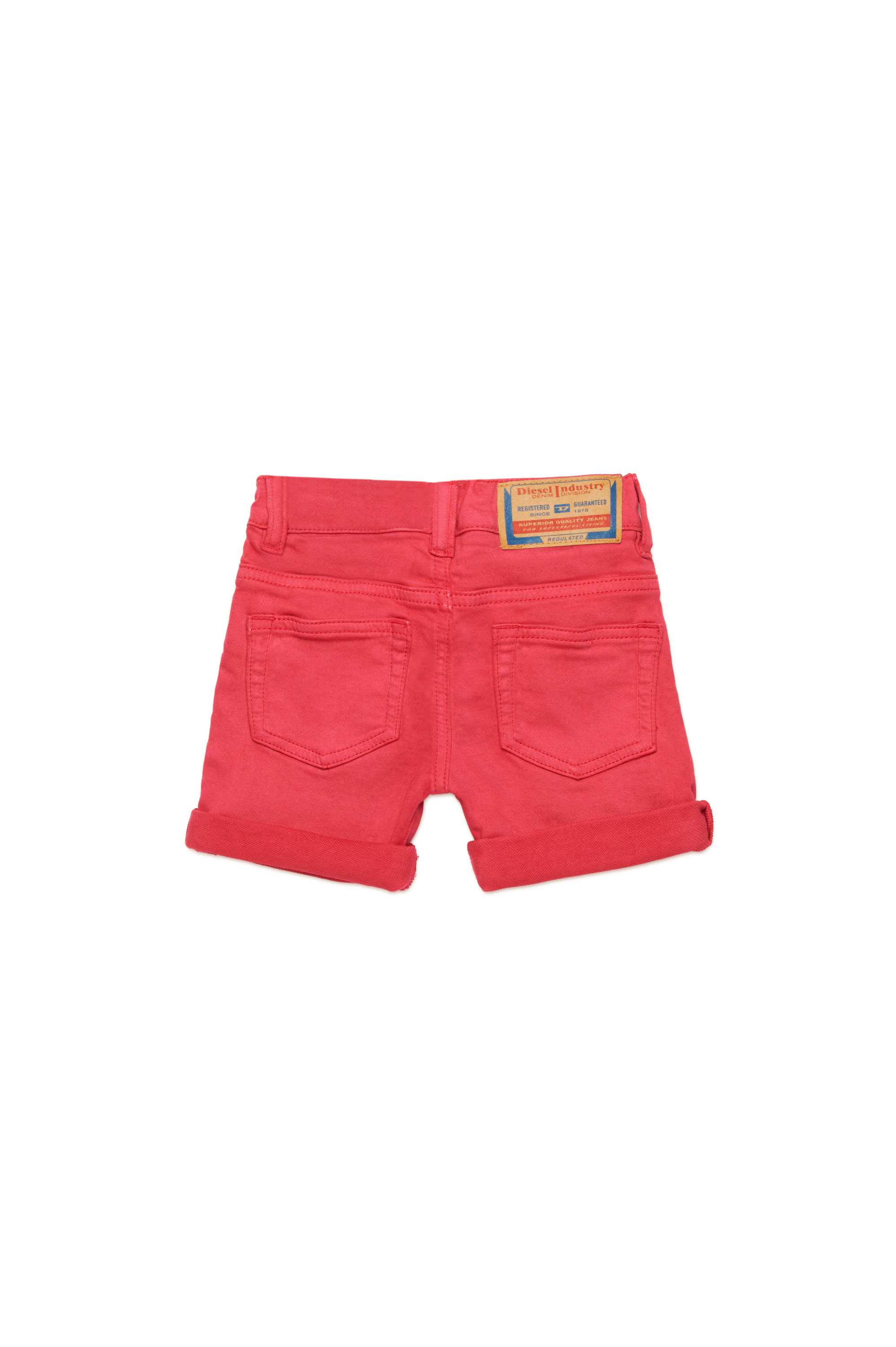 Diesel - PGALLYB JJJ, Unisex Farbige Shorts aus JoggJeans mit Umschlag in Rosa - 2